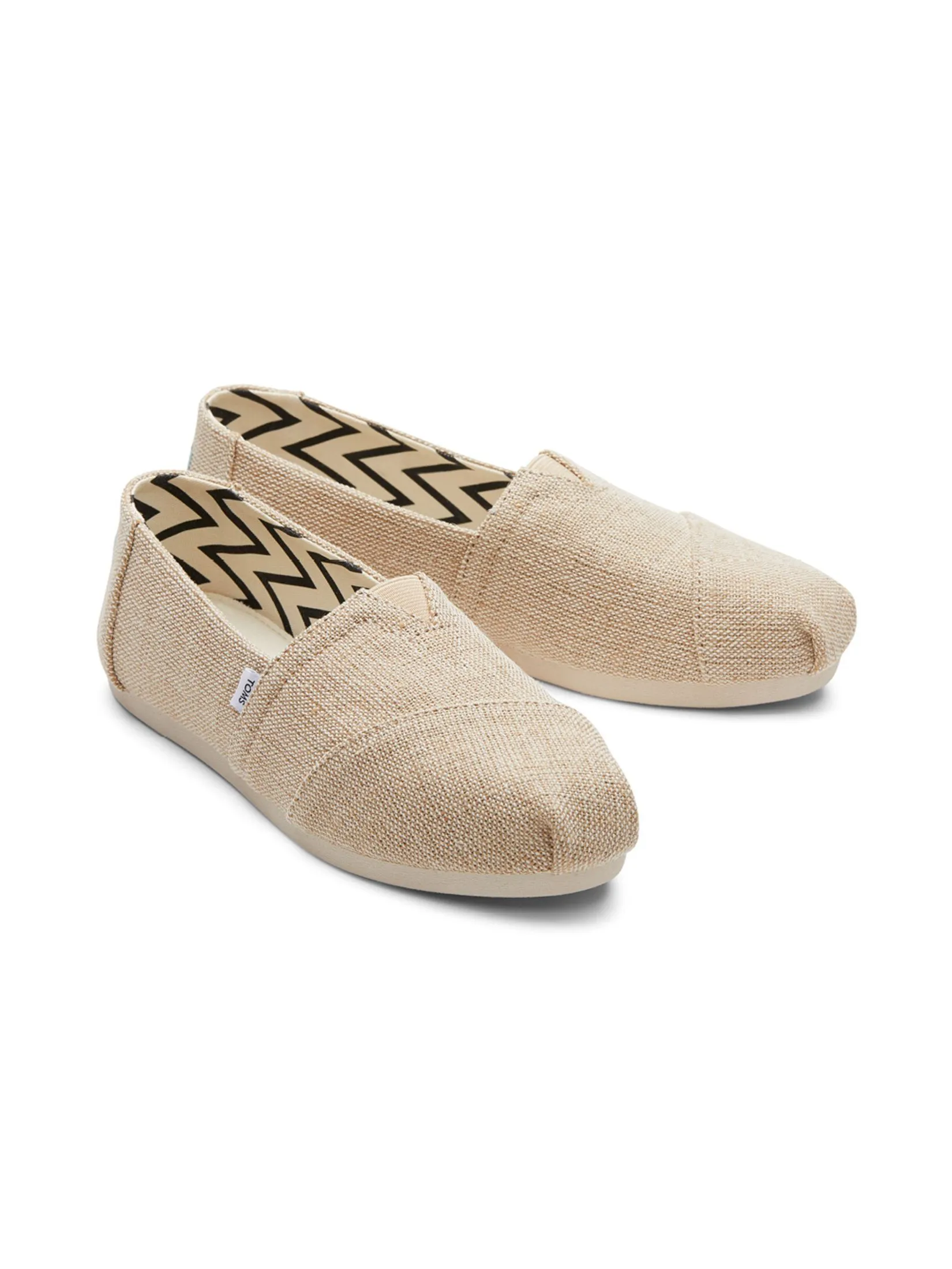 TOMS Women Shoe Slip On Alpargata Natural Undyed Heritage Canvas