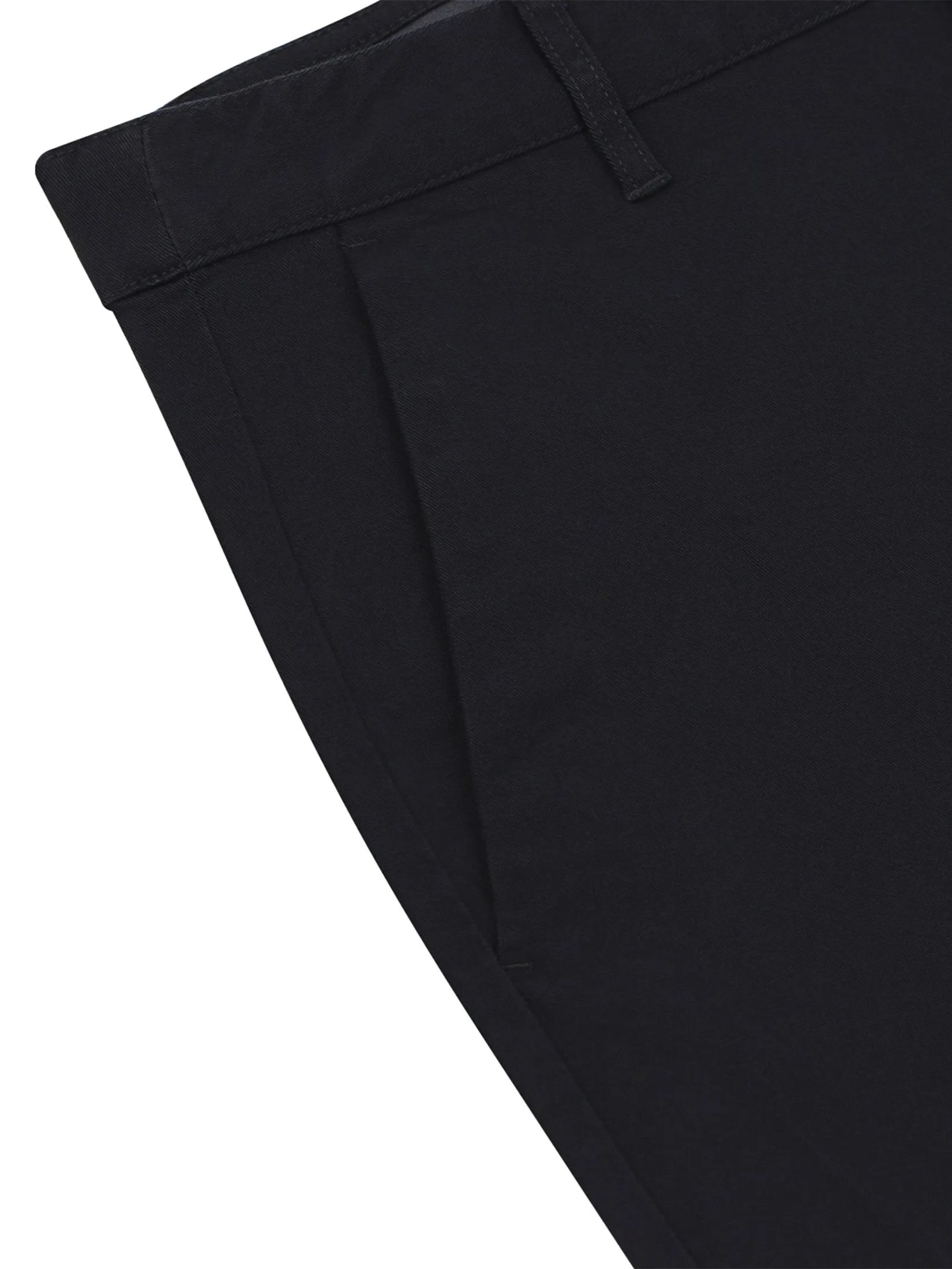 GIORDANO Men's Slim Easy Care Twill Cropped Pants (180° Elastic) Black