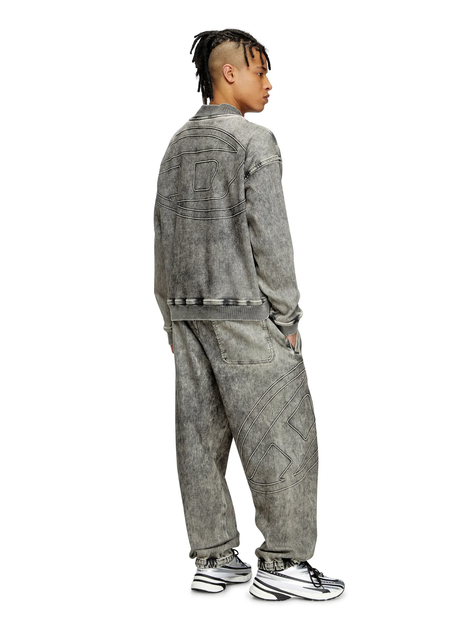 DIESEL D-CARLY-S TRACK SWEAT-SHIRT Grey