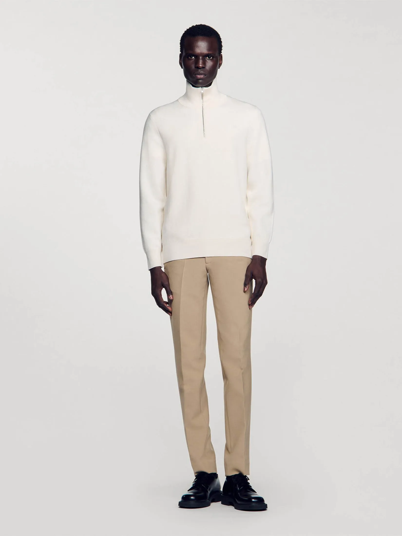 SANDRO Half-Zip Sweater