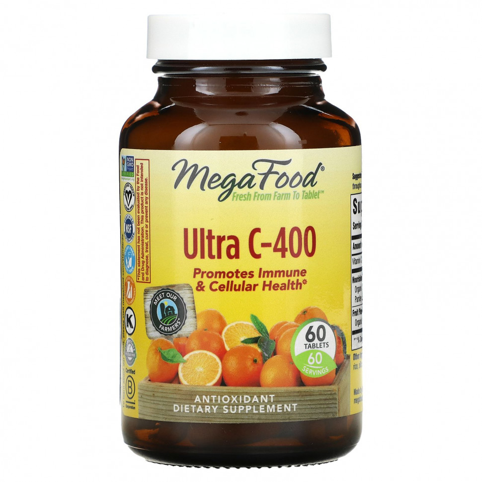 MegaFood, Ultra C-400, 60 таблеток - MGF-10184-60 шт.