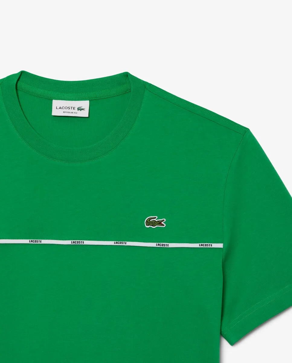 LACOSTE Regular Fit Lacoste Trim T-Shirt Green