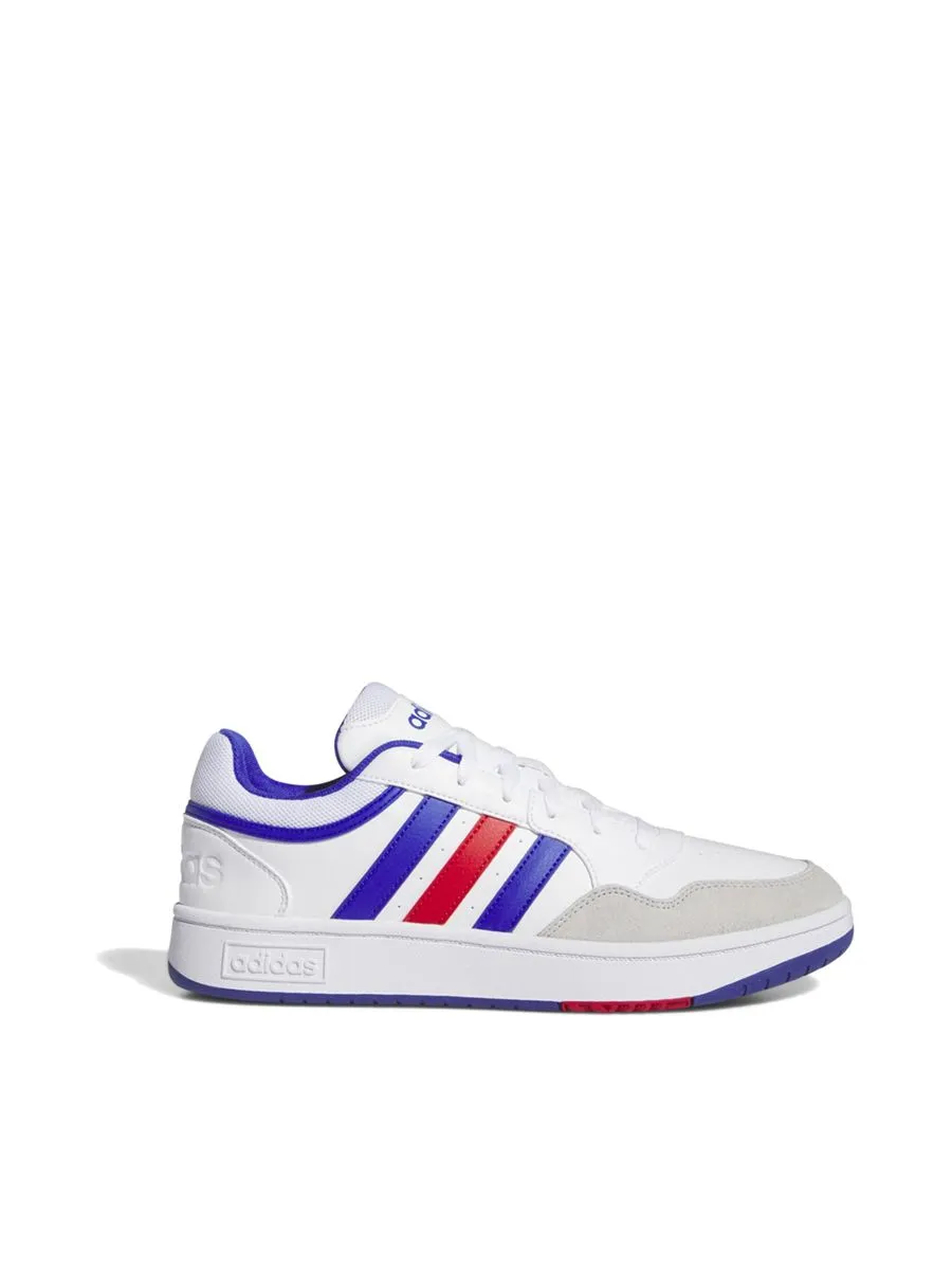 ADIDAS Men Sneakers Hoops 3.0 Cloud White / Lucid Blue / Better Scarlet
