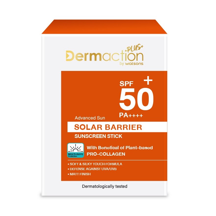 Dermaction Plus by Watsons Advanced Sun Solar Barrier Sunscreen Stick SPF50+ PA++++ 2