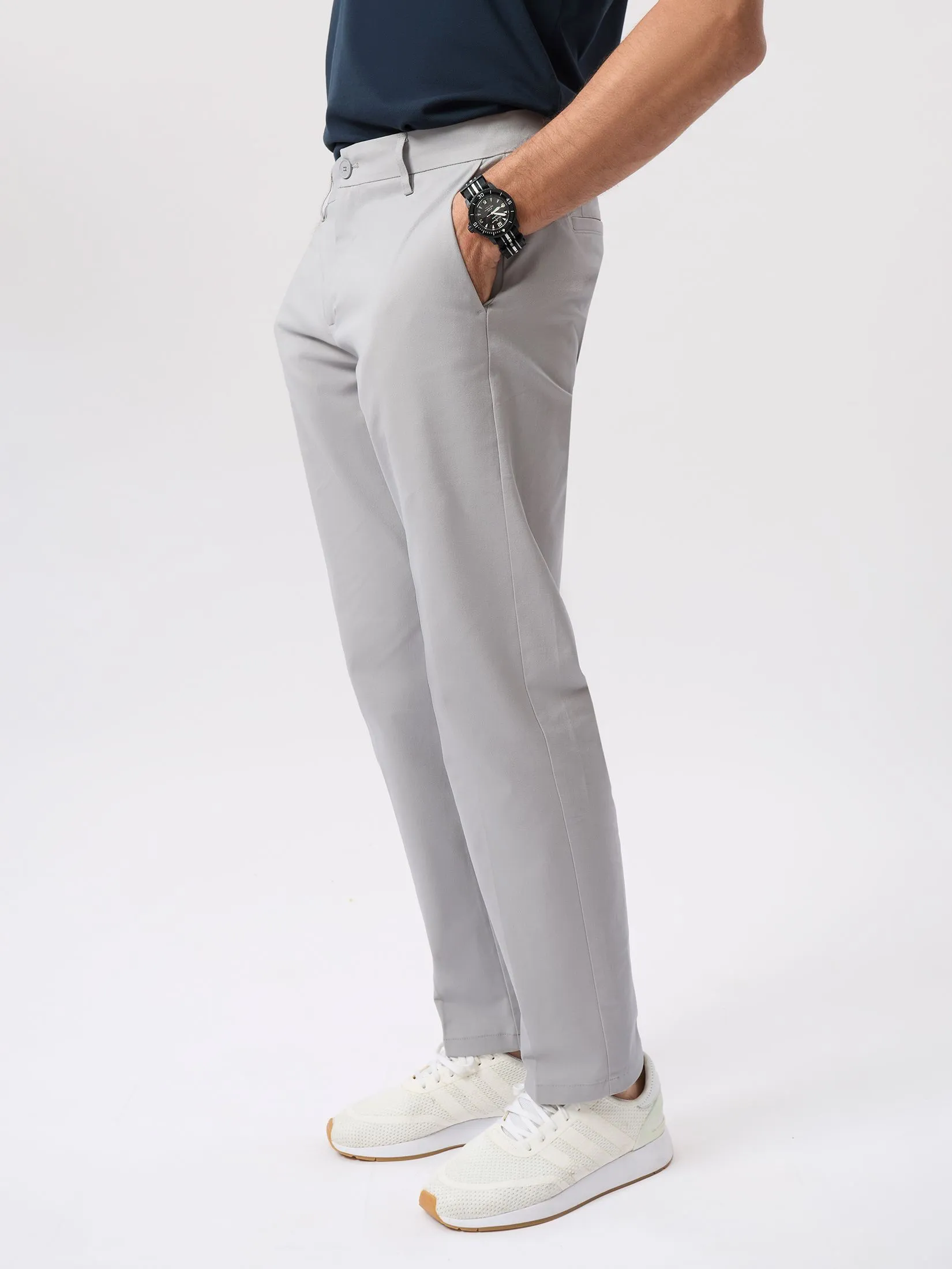 LTD Slim Fit Chino Pants Men Light Grey