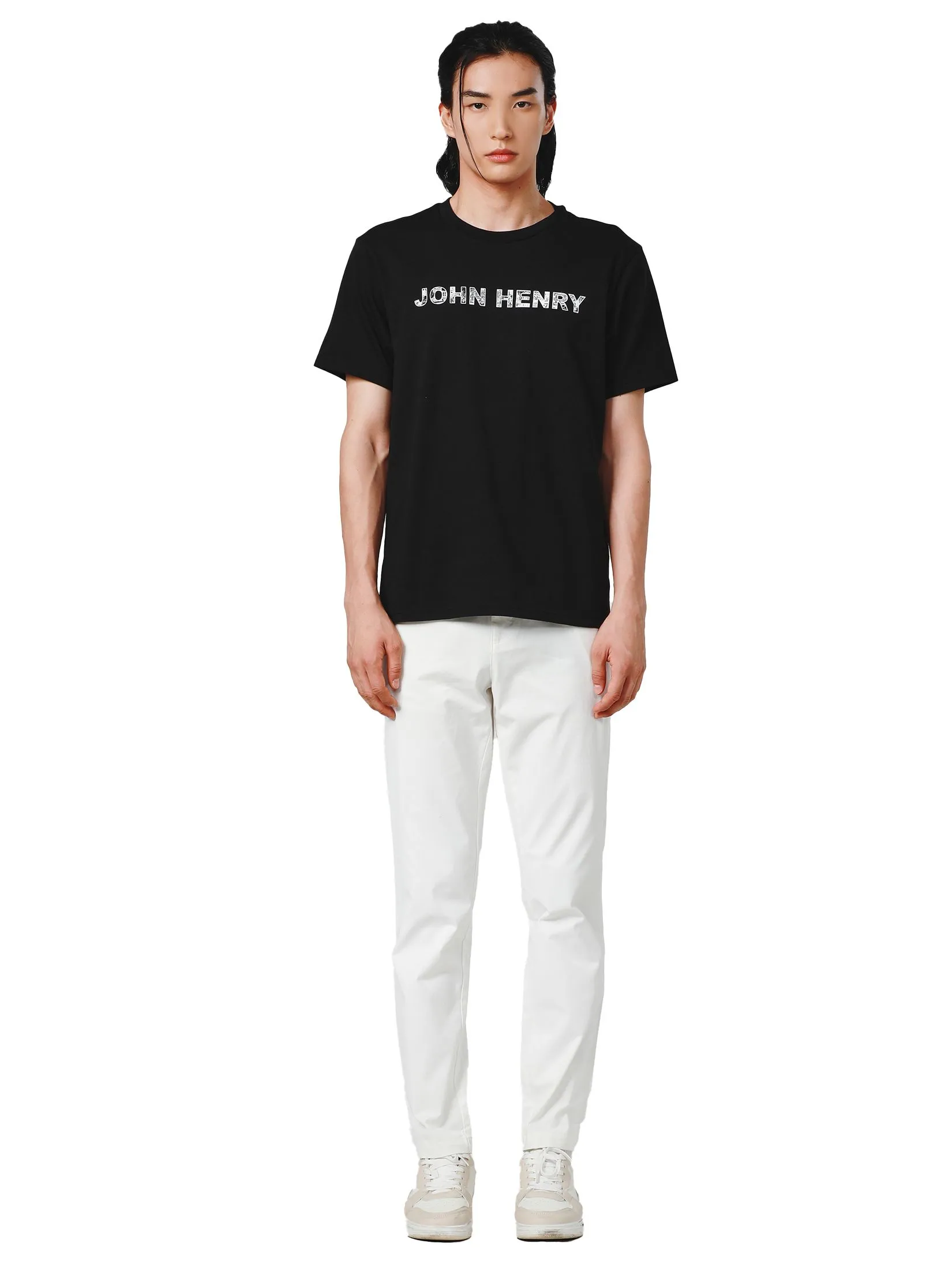 JOHN HENRY Men's Pants (Slim Fit) ICONIC AF White