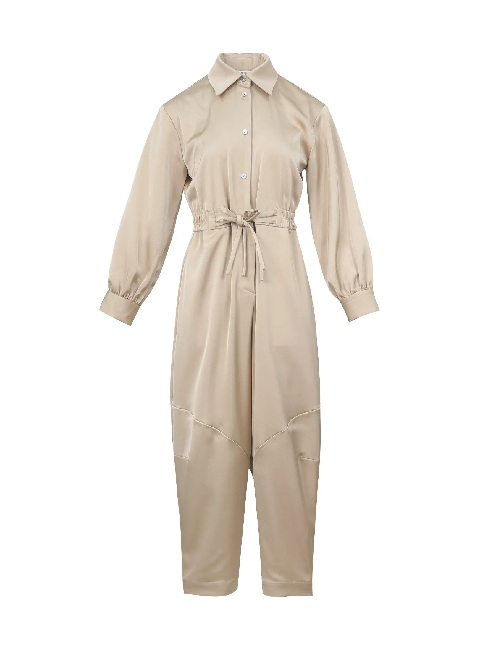 SHAKA Woman Jumpsuit Satin Brown