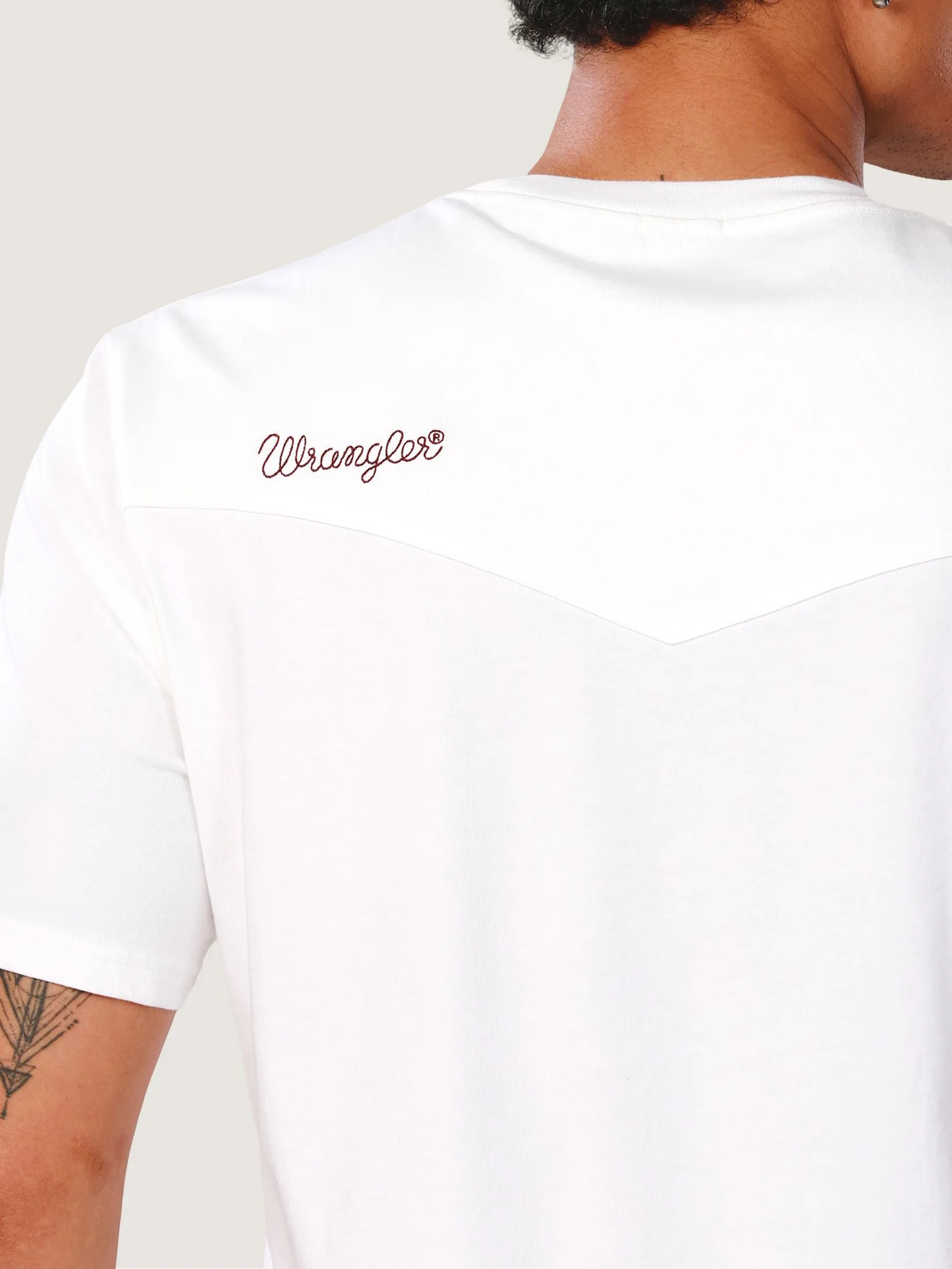 WRANGLER Men's Tee Short Sleeve Everyday with Wrangler Collection Regular Fit White