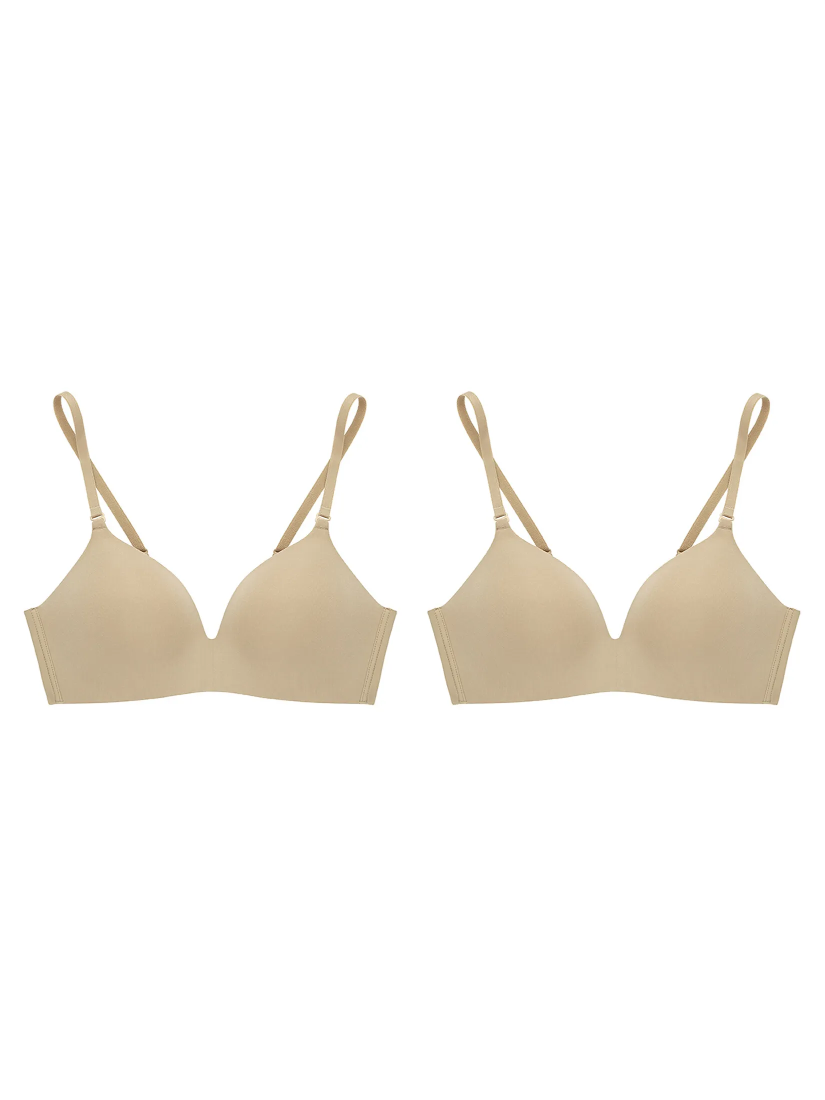 SABINA [Pack 2 Piece] [Online Exclusive] Bra Soft Doomm Seamless Wireless - Sand Size - B32