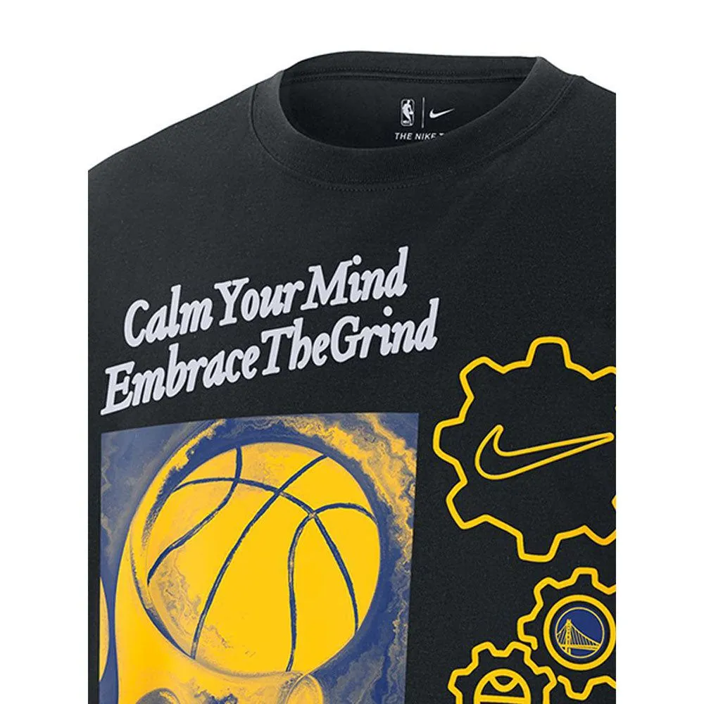 NIKE Men Basketball T-Shirt Golden State Warriors Courtside Black - NI083AP623EFTH