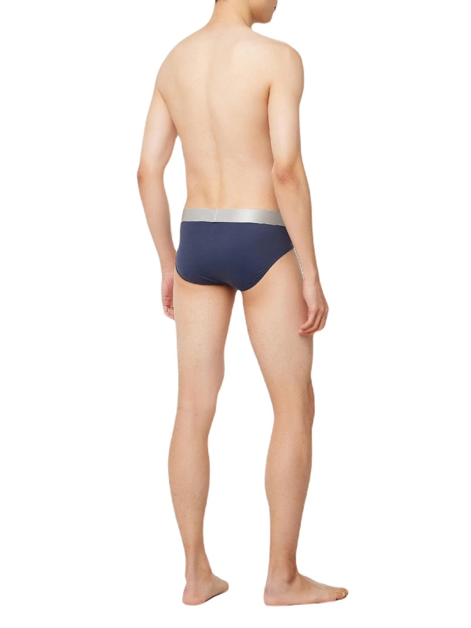 CALVIN KLEIN Men's Brushed Micro Jersey Hip Brief Navy Blue