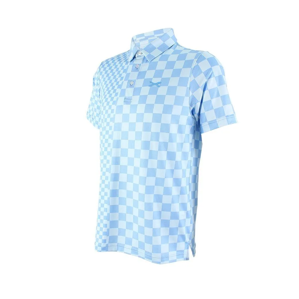 XOLO Light Blue CHECKERED POLO (040064)