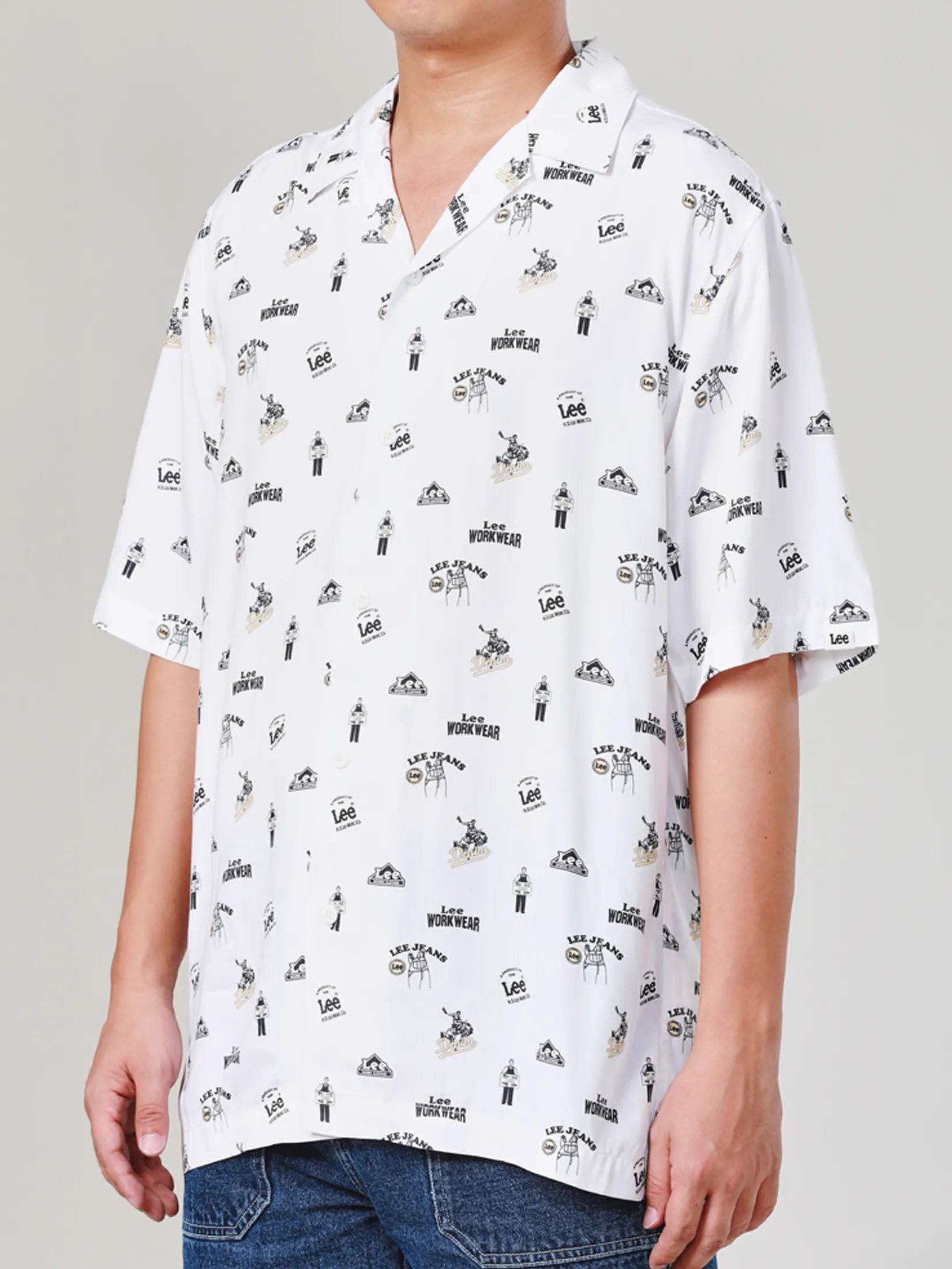 LEE Men s Shirt Short Sleeve Comfort Fit White