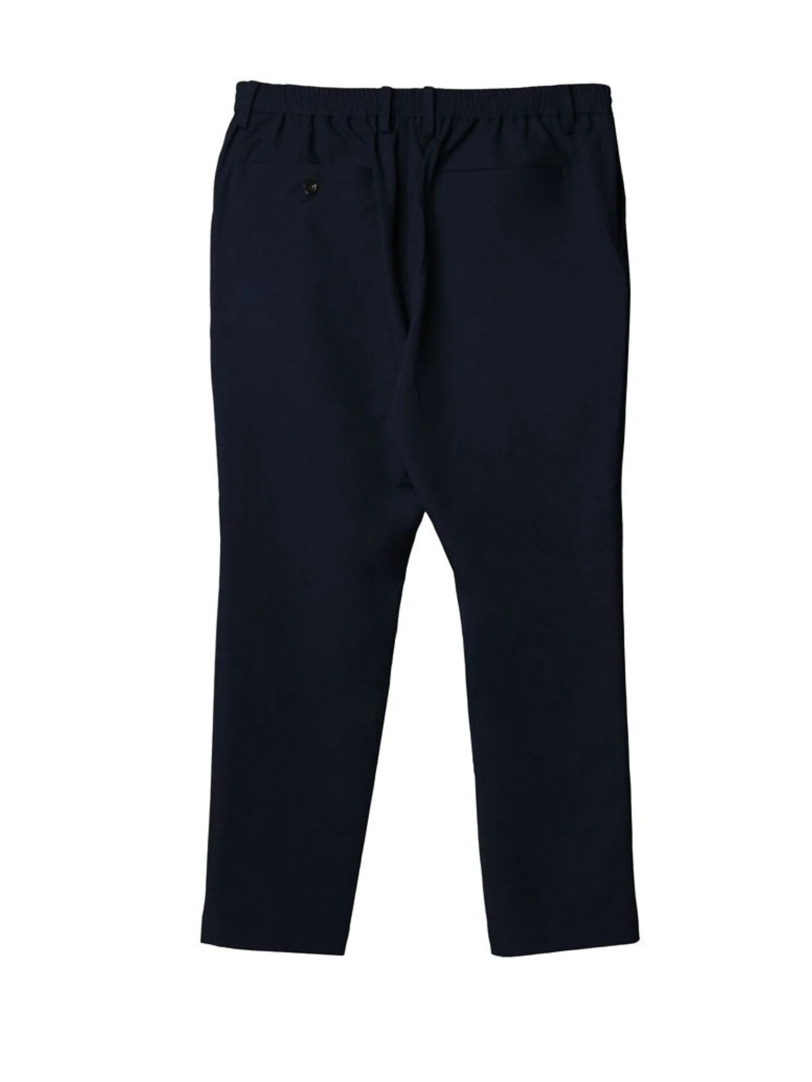 TAKEO KIKUCHI MEN NAVY MELANGE DOTAIR WIDE HEM EASY PANTS