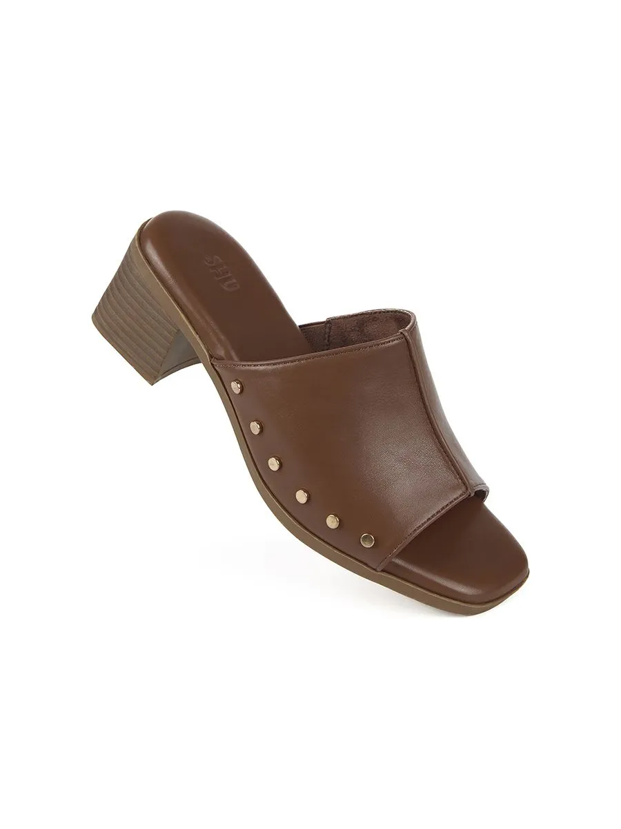 SHU WOWEN  BEDDY 2" MULE - CHOCOLATE