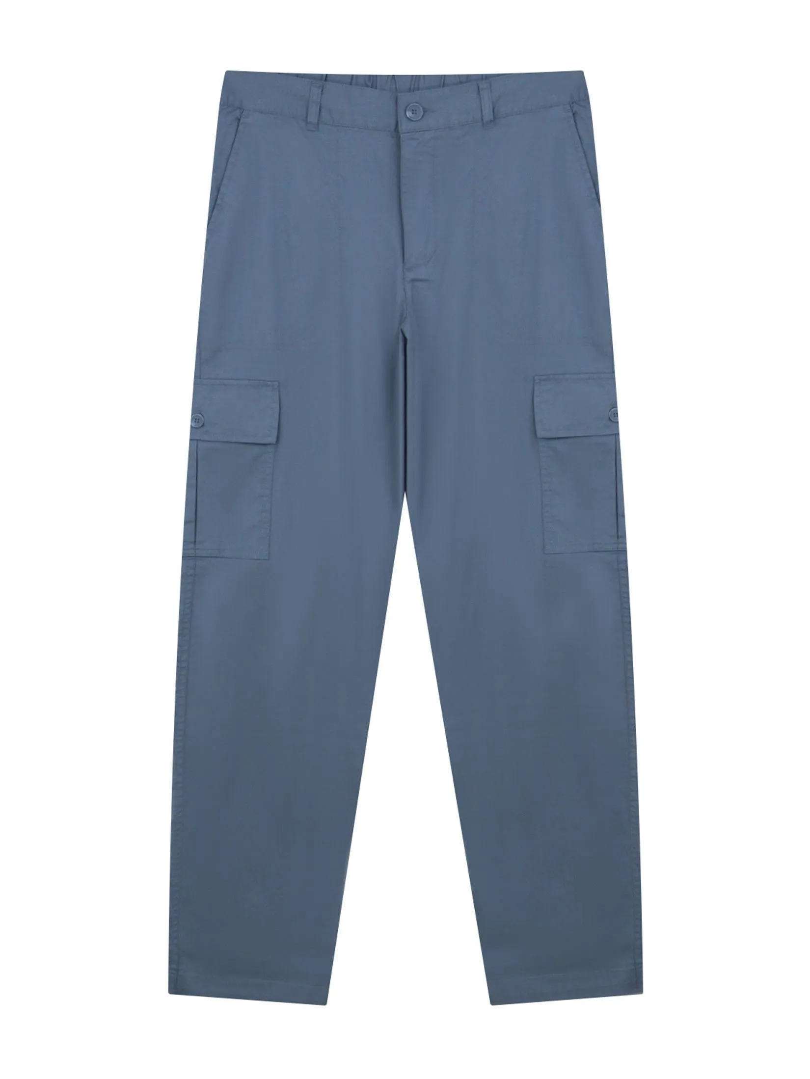 GIORDANO Men's Relaxed Stretch Cargo Pants Neptune Blue