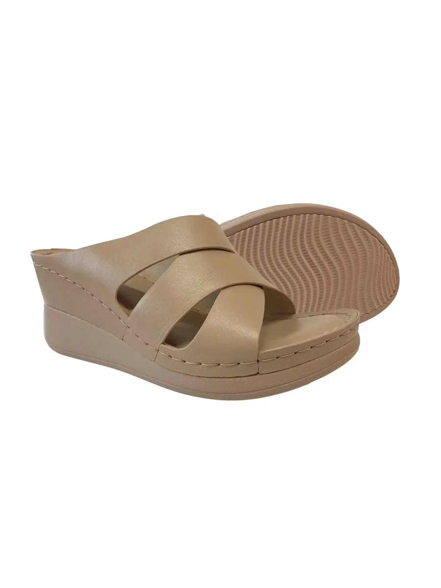 D'ARTE BEIGE SANDALS WEDGE D76-20545