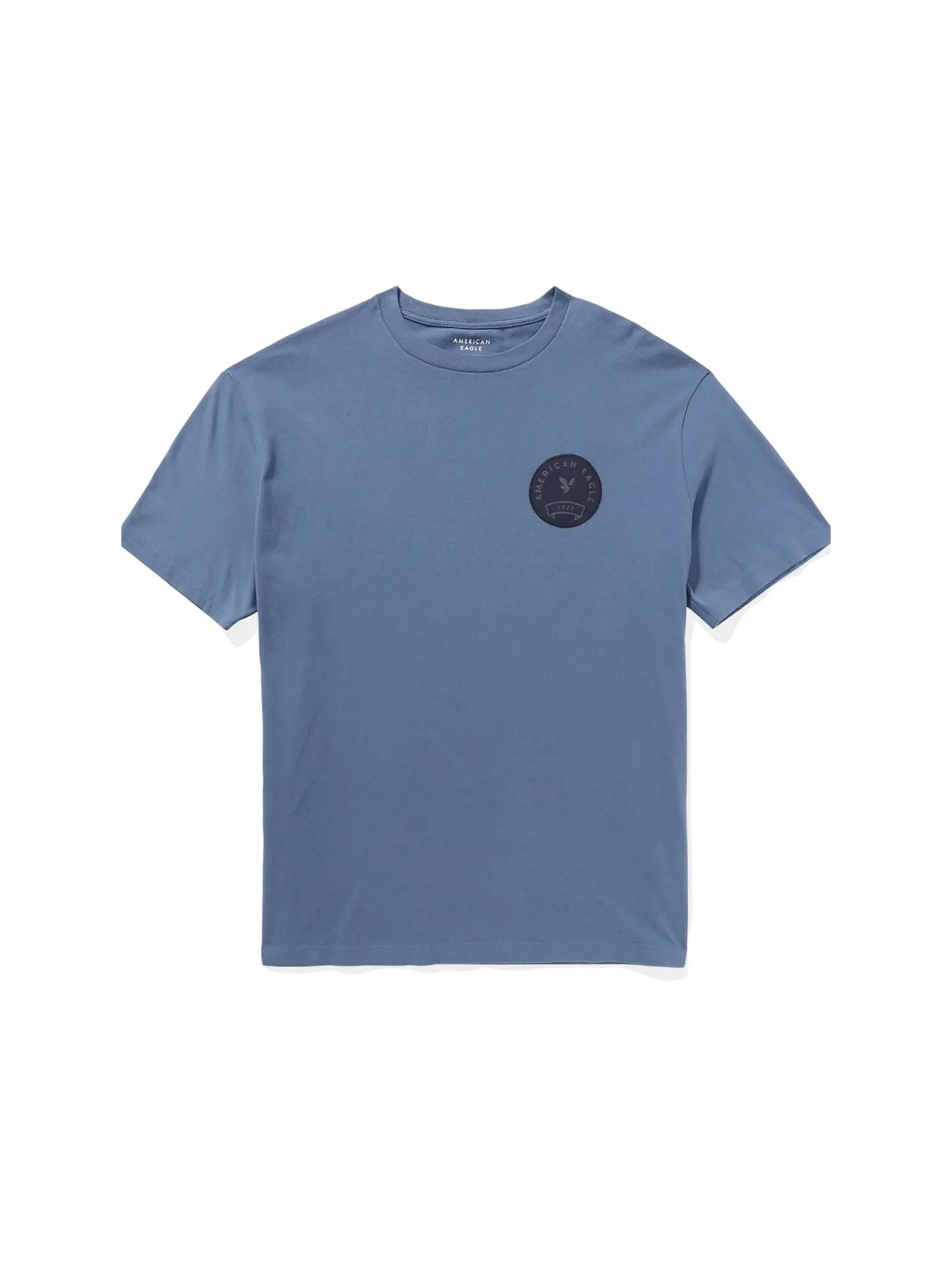 AMERICAN EAGLE MEN G SS HOL1 INTL/MFO SET IN TEE- PC DYE + MAGIC WHITE TUMBLE 410 NAVY