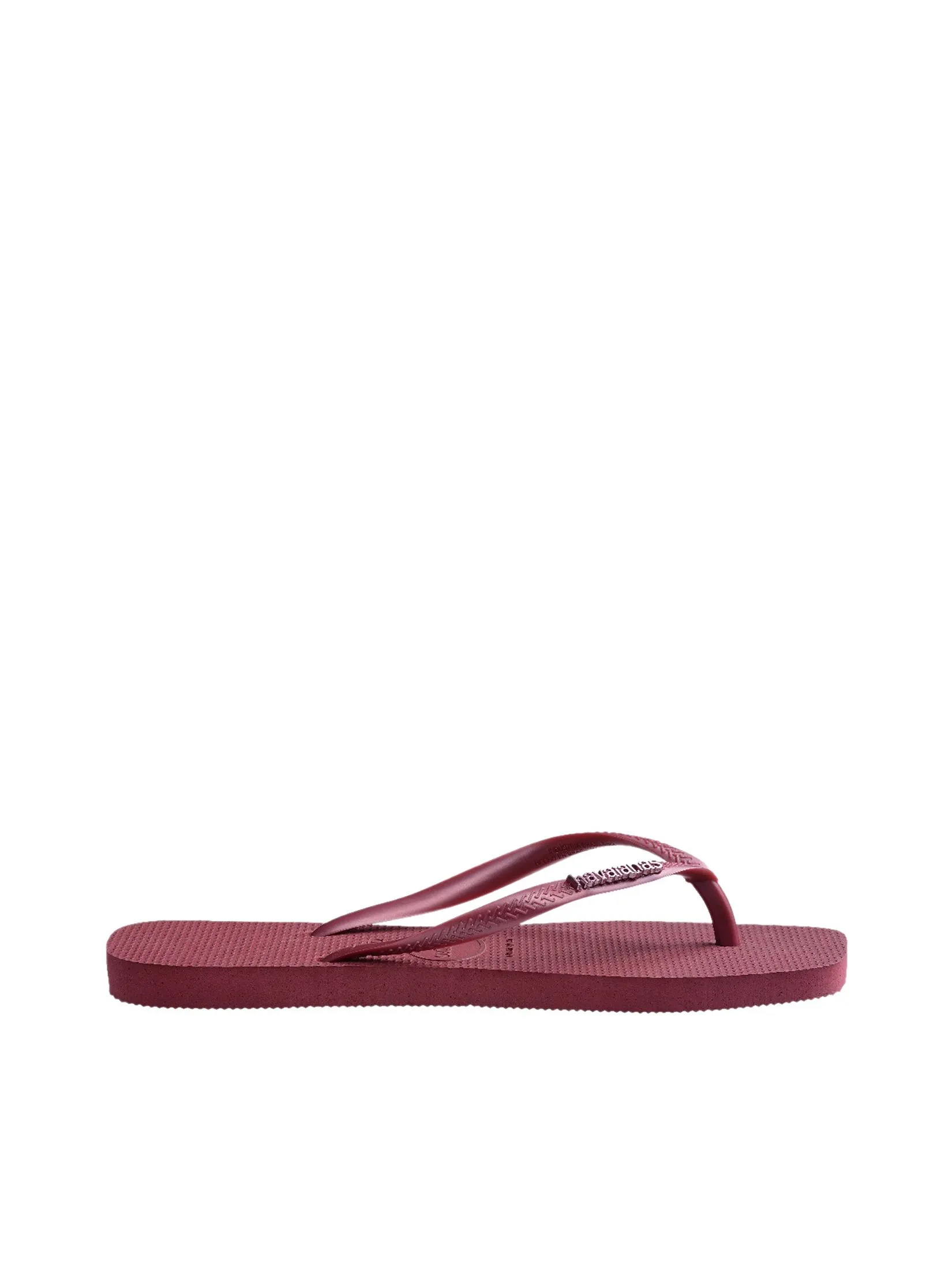HAVAIANAS Unisex Flip Flops Slim Square Logo Metallic Red