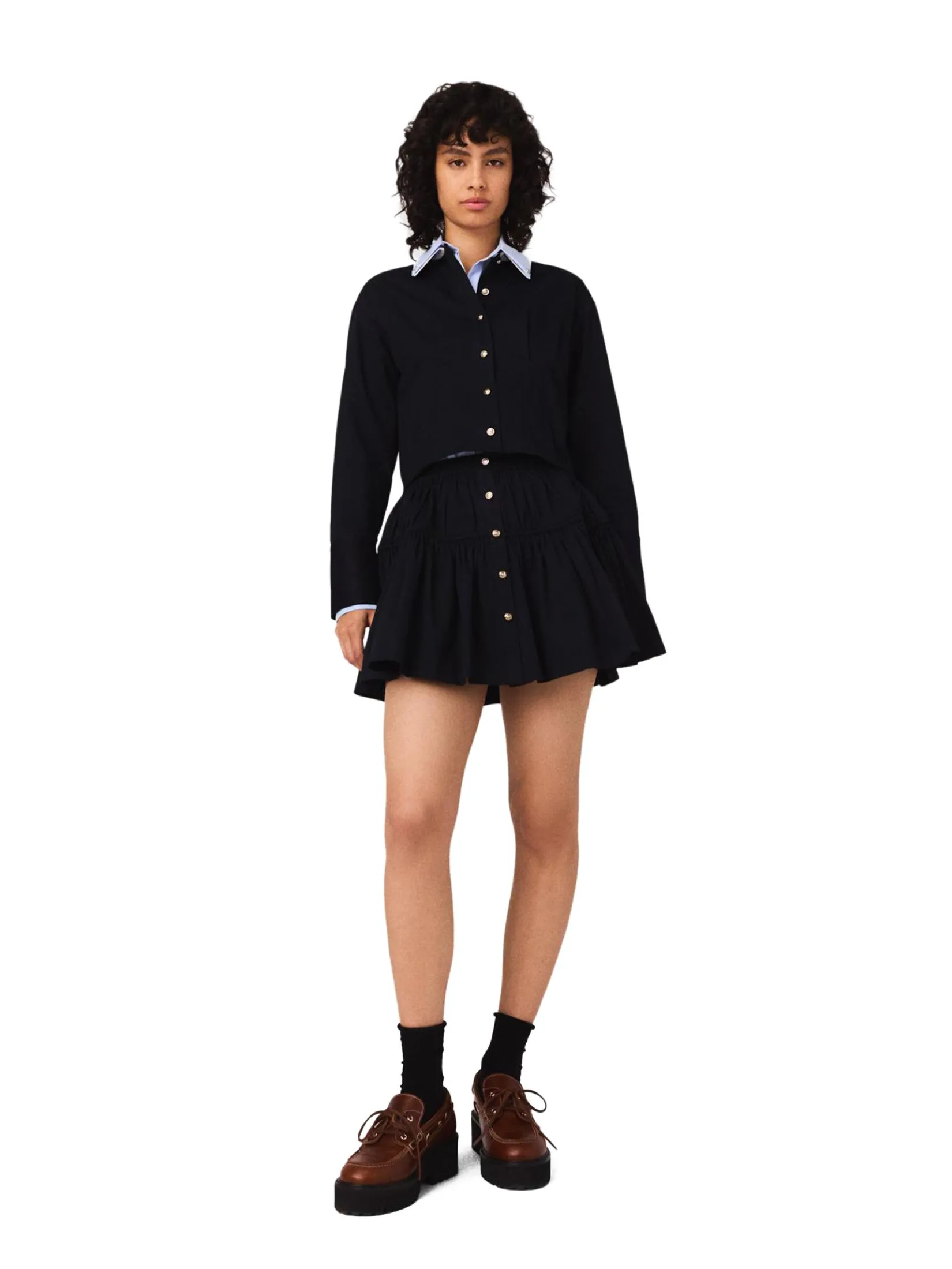 MAJE Women Short Skirt Elasticated Waist