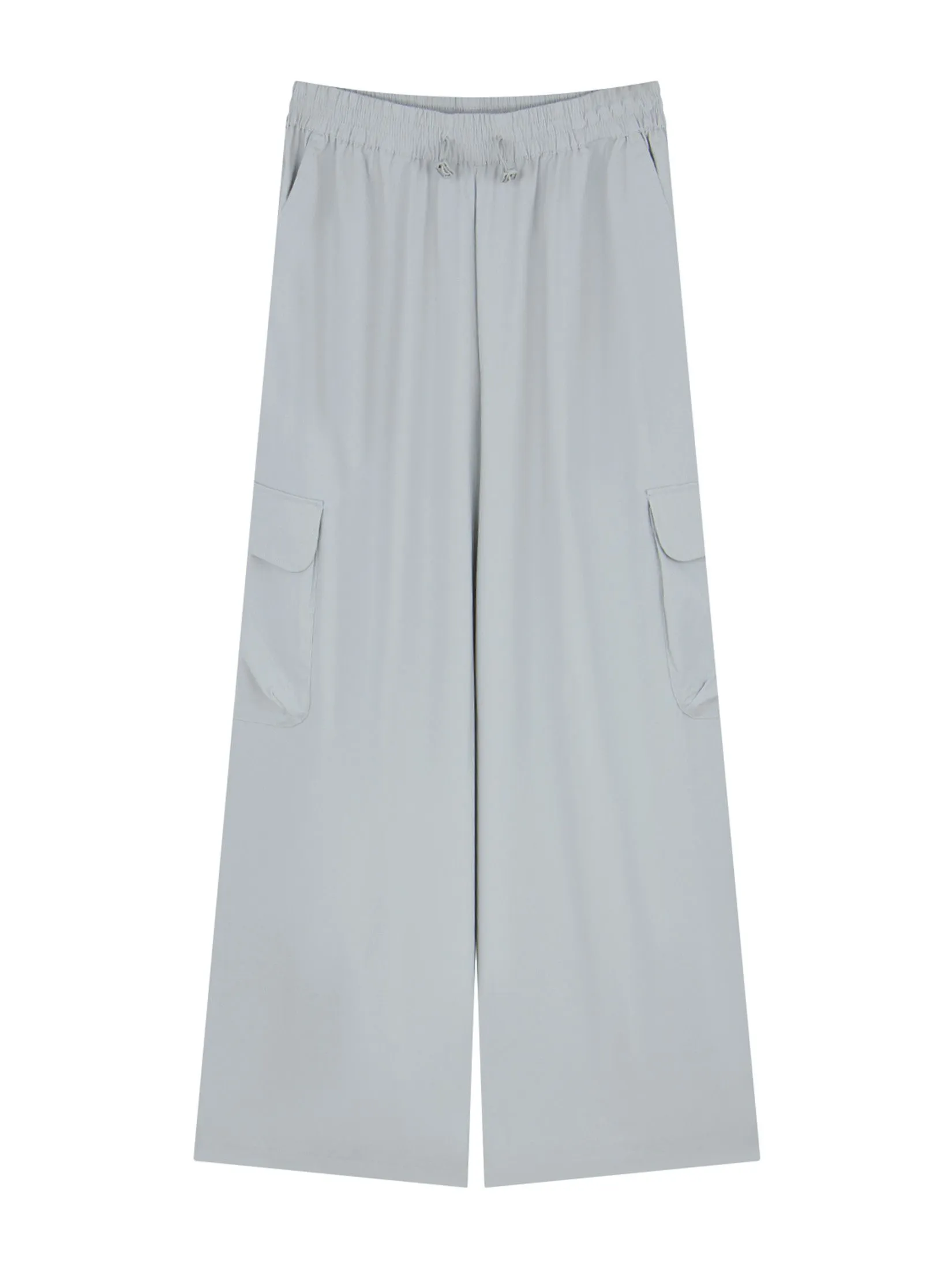 GIORDANO Women's Wide Leg Cargo Pants Space Grey