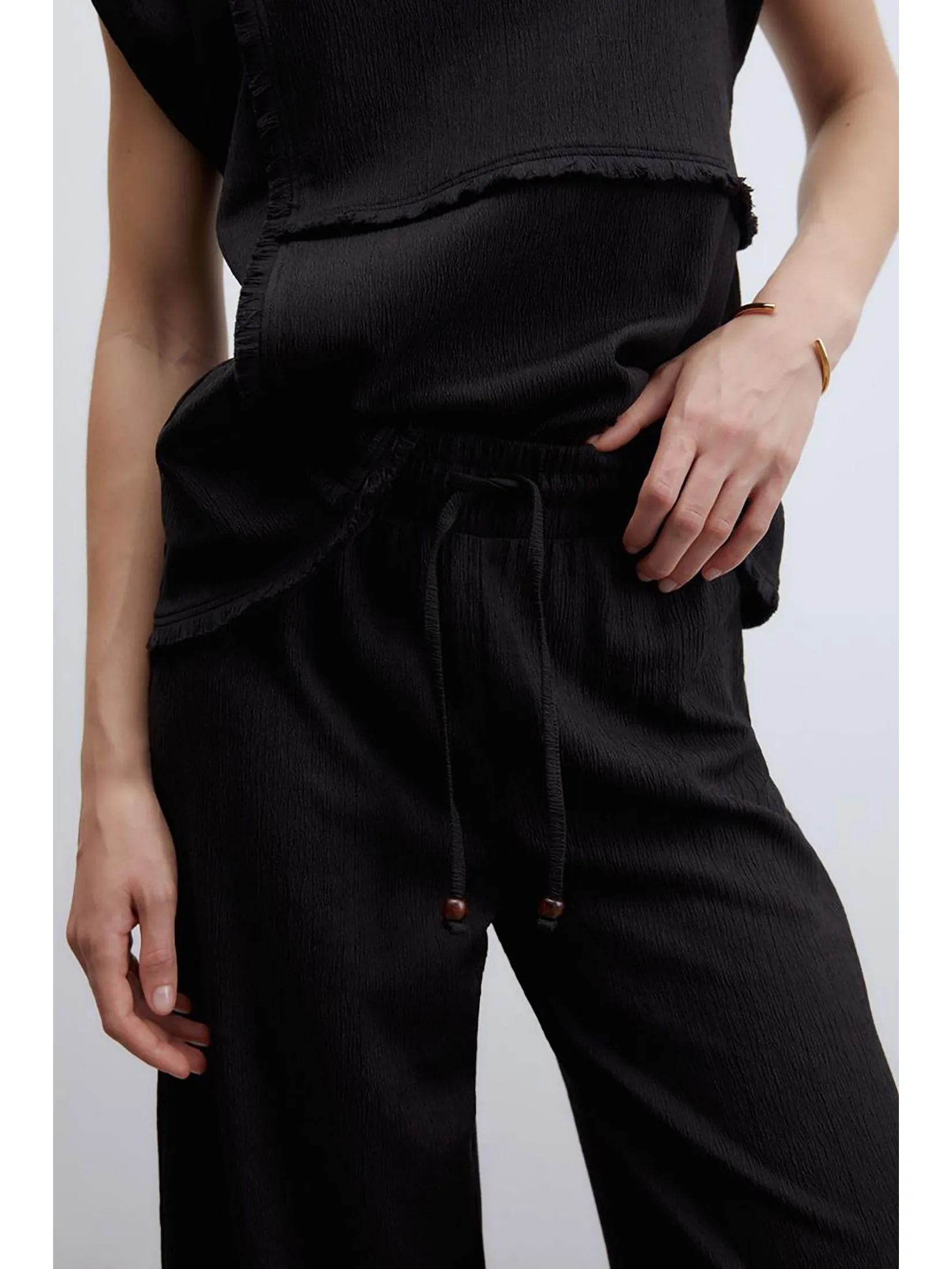 SFERA Women Trousers Wide Leg Fringe