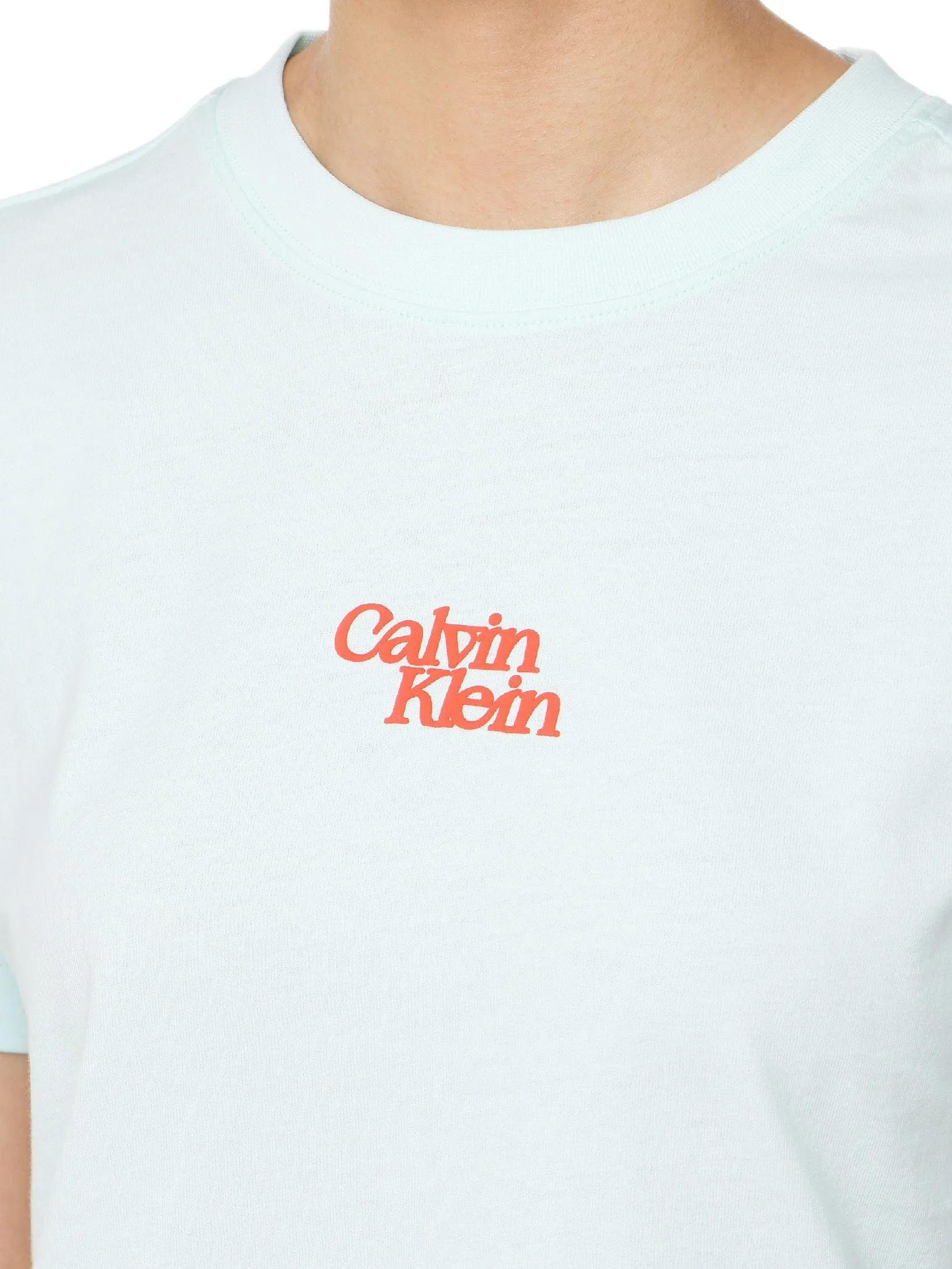 CALVIN KLEIN Women's Fluke Logo Short Sleeve T-Shirt Mint