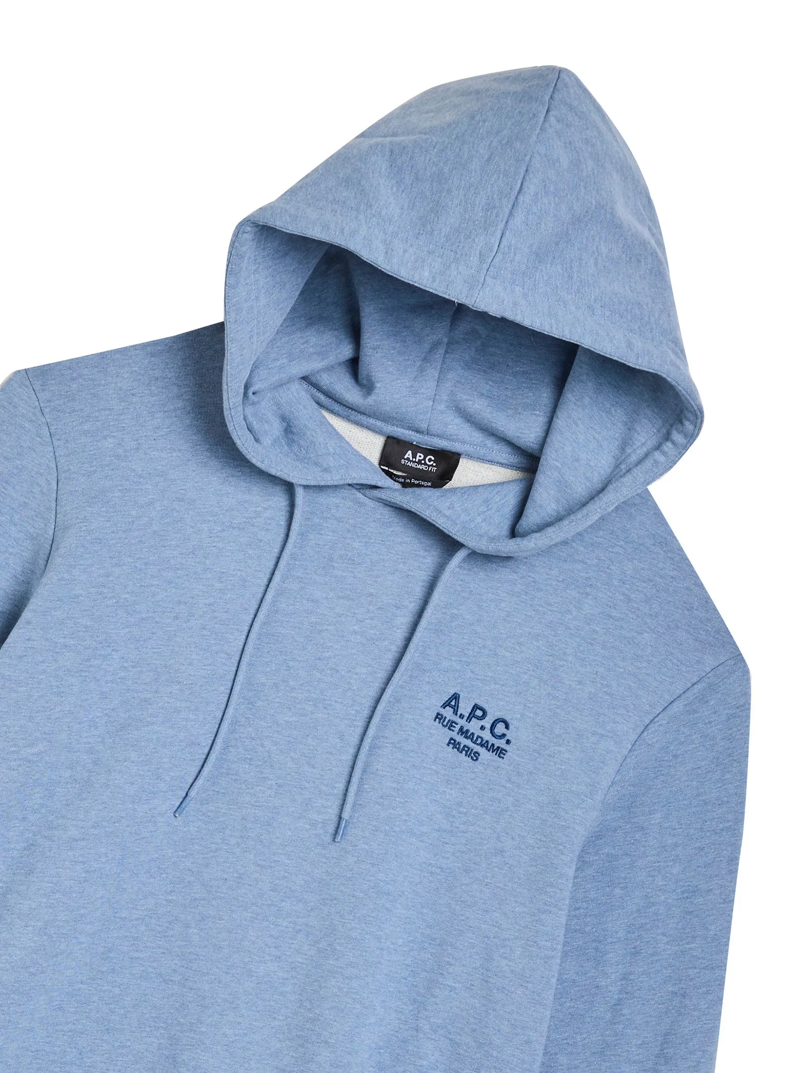 A.P.C. Men Hoodie Standard Rue Madame Gots Blue