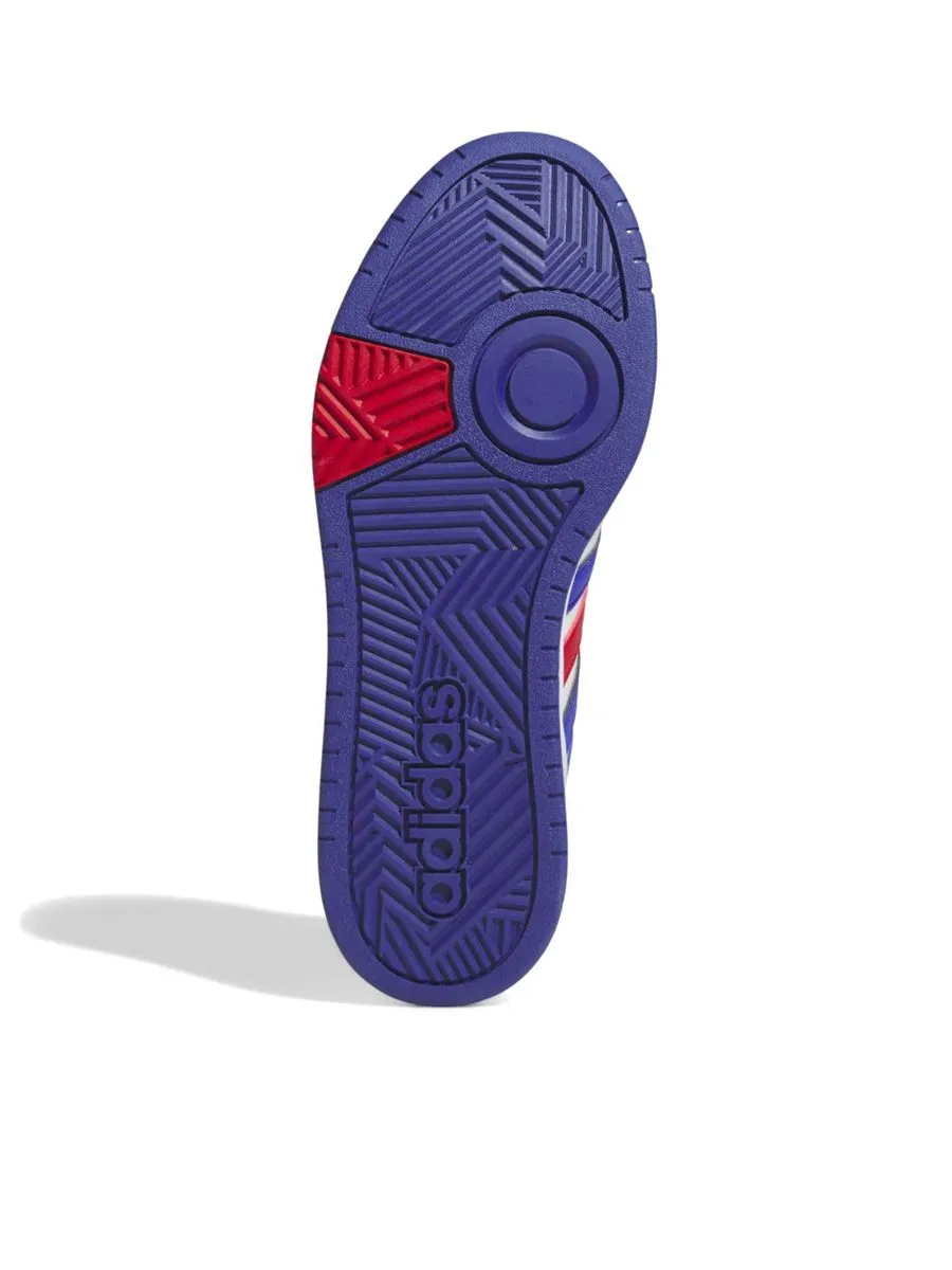 ADIDAS Men Sneakers Hoops 3.0 Cloud White / Lucid Blue / Better Scarlet