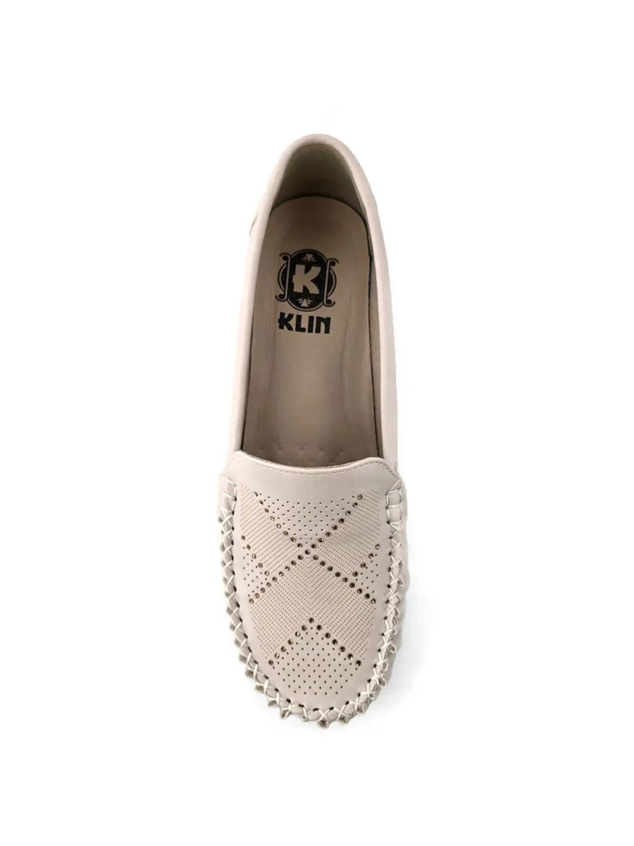 KLIN Woman Wedge Moccasin Apricot