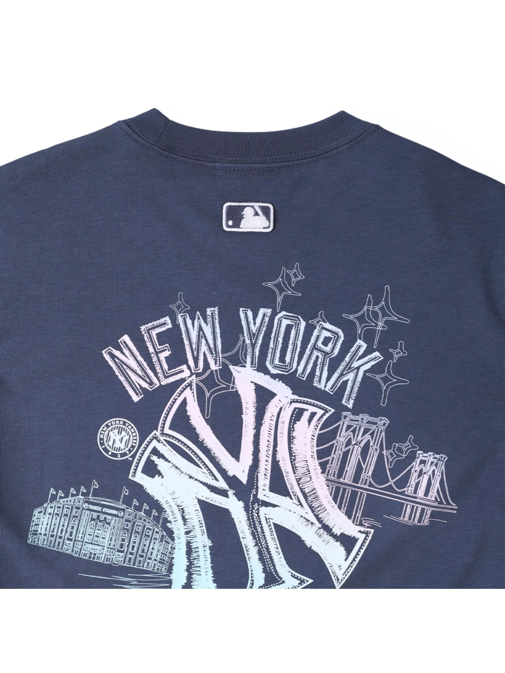 MLB Unisex Basic Street Graphic Over Fit T-Shirts Model 3ATSB6553 50GRD Dark Grey