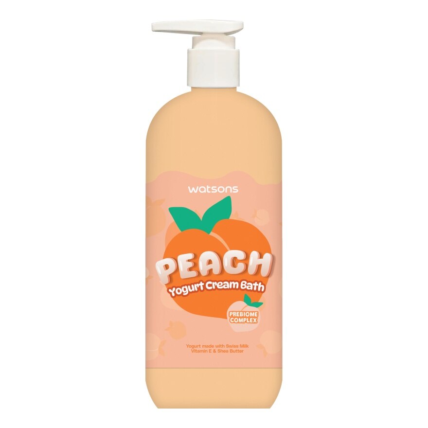 Watsons Peach Yogurt Cream Bath 500ml.
