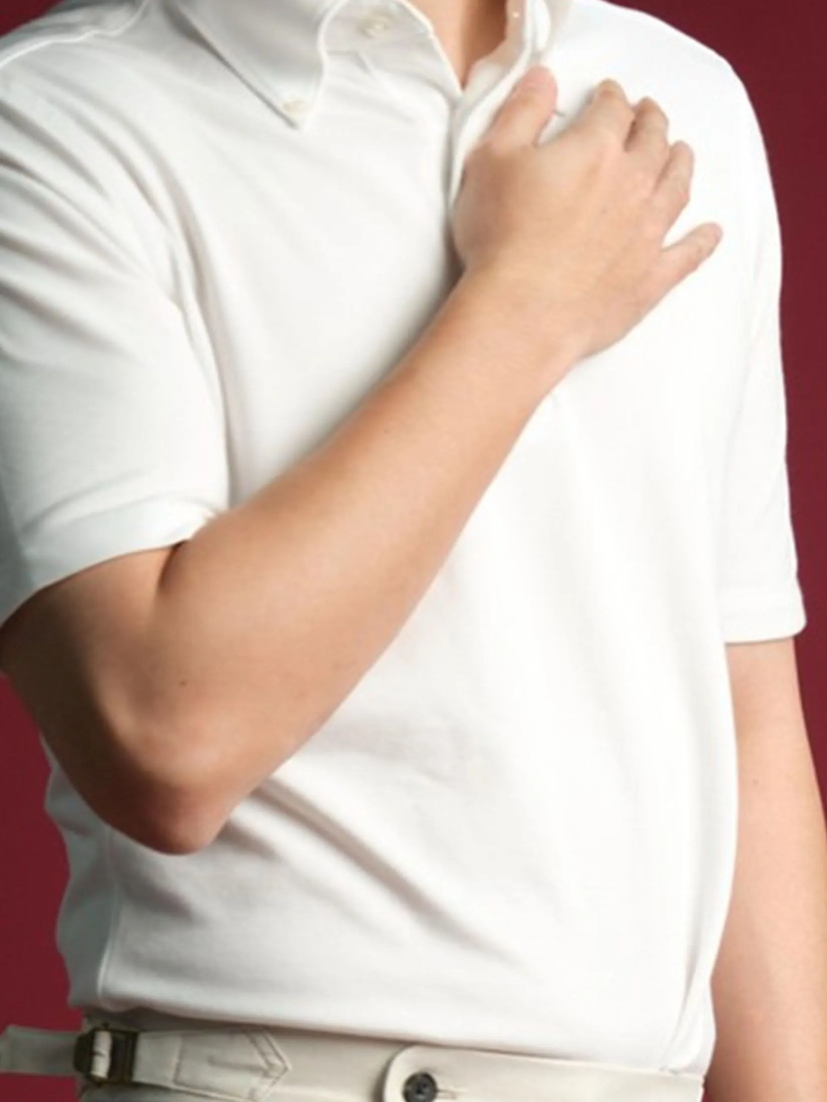 ERA-WON Men Polo Shirt Collection "Brother" White