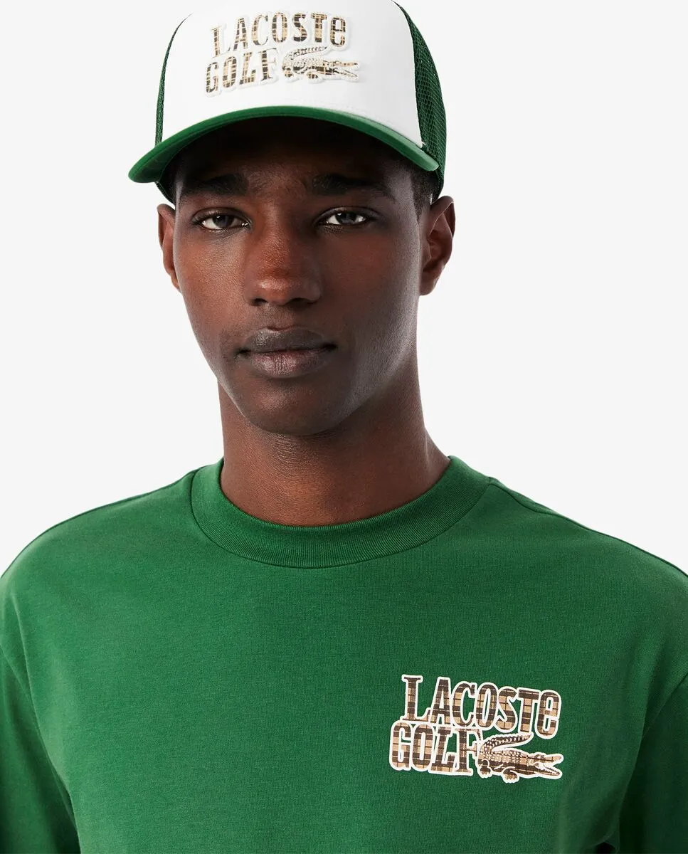 LACOSTE Ultra Dry Print Golf T-Shirt Green