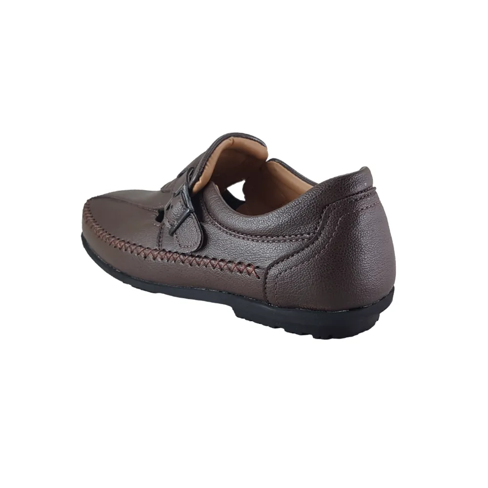 FREEWOOD SHOES Men belt loafer Brown
