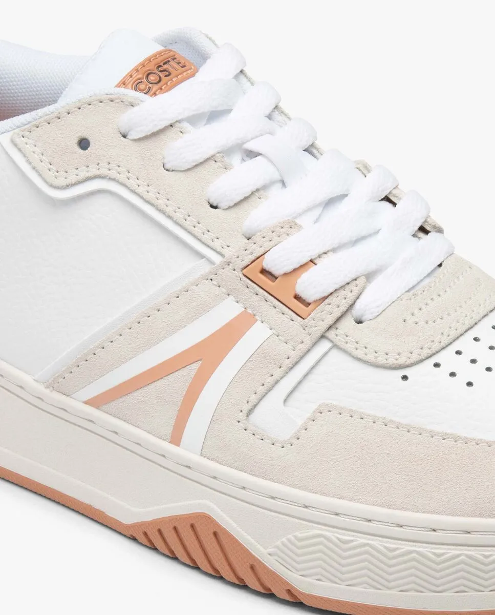 LACOSTE Men’s L001 Sport-Inspired Leather Trainers White