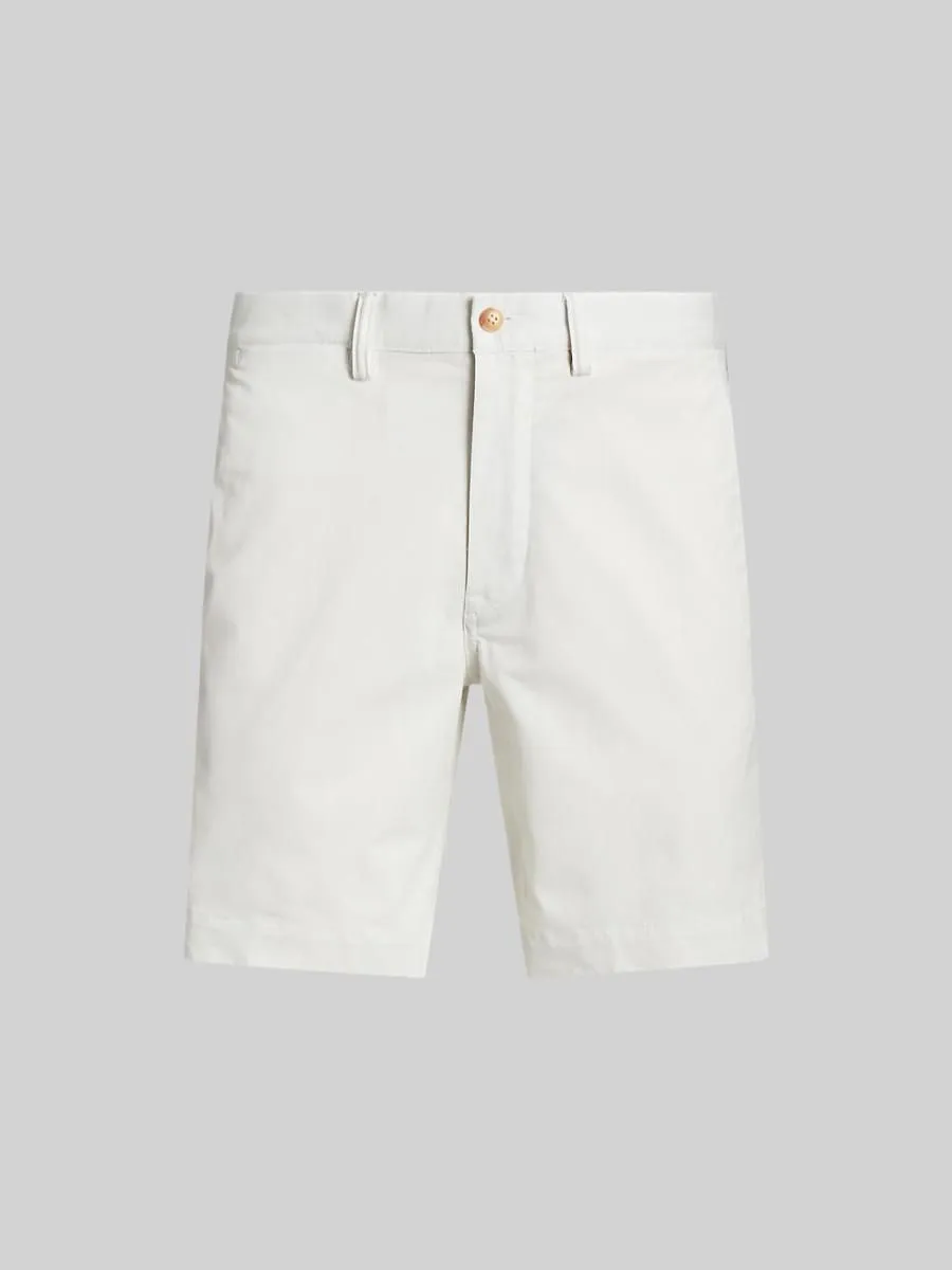 POLO RALPH LAUREN Men Pant-8-Inch Stretch Straight Fit Chino Short-White
