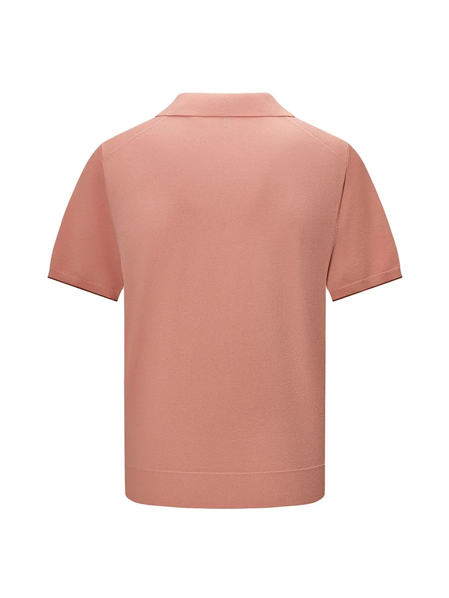 G2000 Men Clothing Viscose Poly Open Collar Polo Smart Fit - Pink