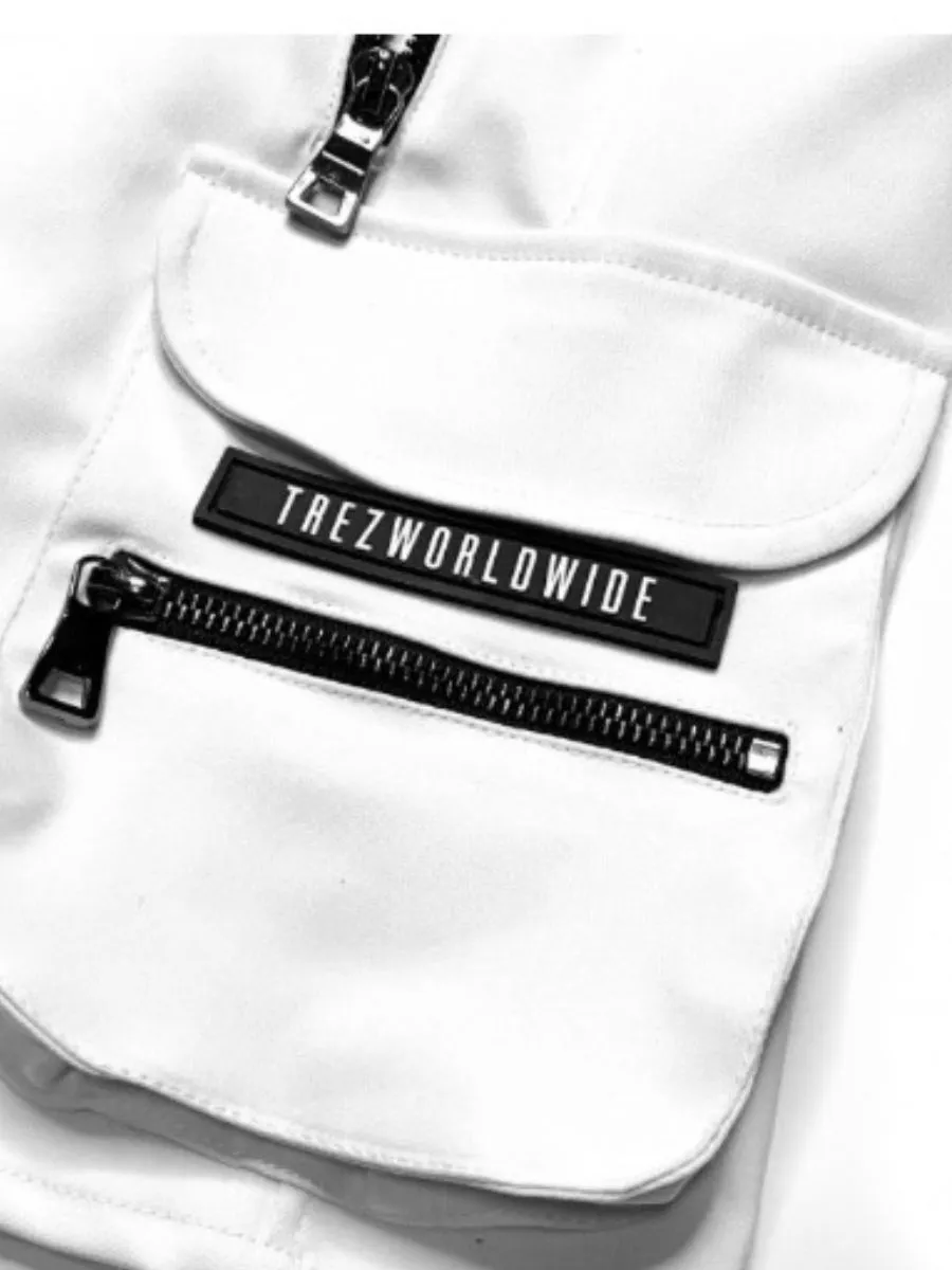 TZ WORLDWIDE MEN CARGO SHORTS TZ CARGO WHITE