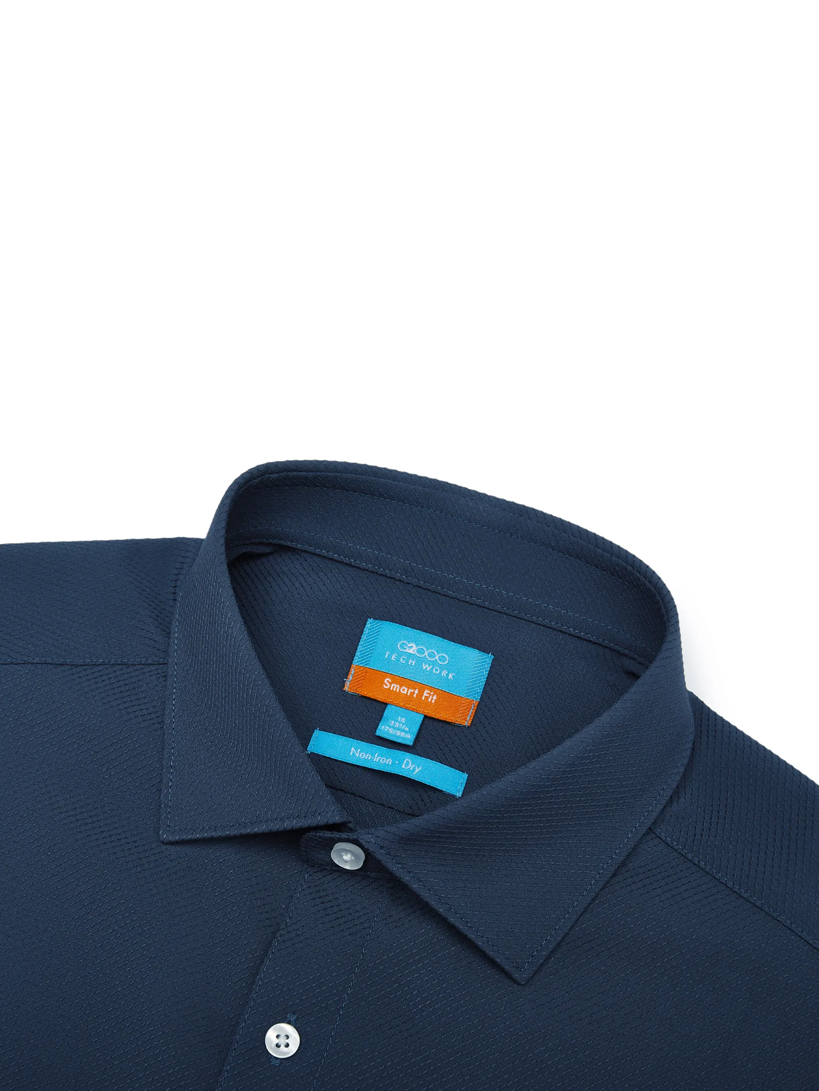 G2000 Men Clothing Non-Iron Texture Shirt  Smart Fit - Navy