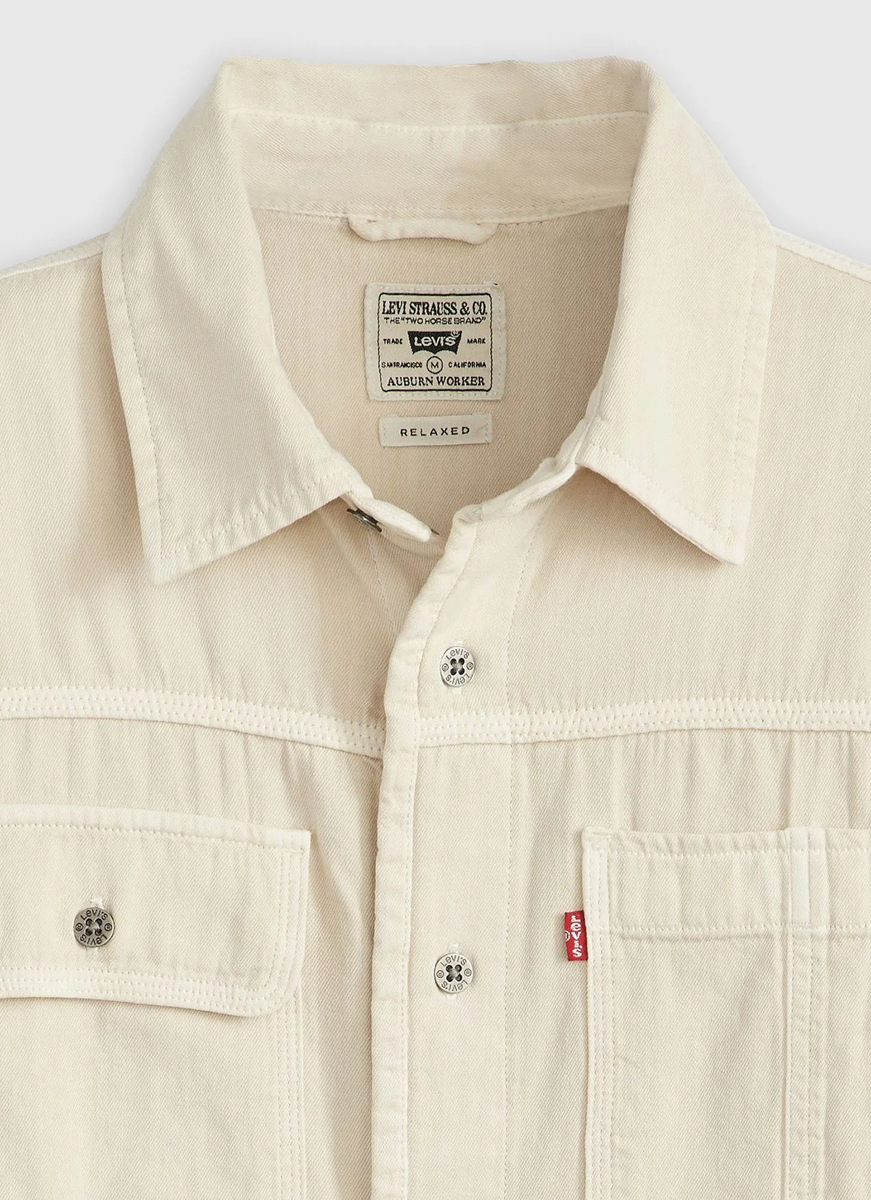LEVI'S Men’s Long-Sleeve Auburn Worker Shirt Cream
