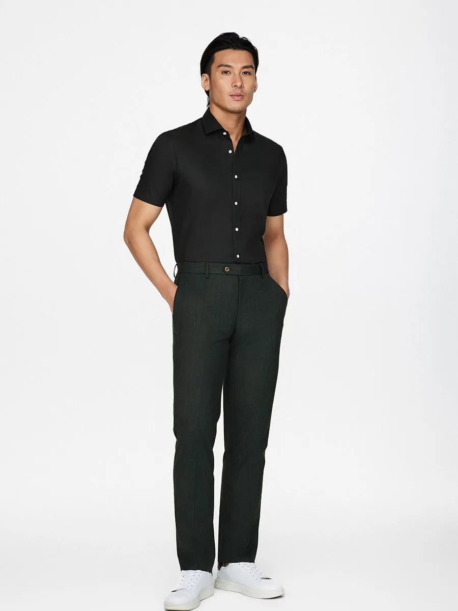 G2000 Men Clothing Short Sleeves Formal Shirt  Smart Fit  Black