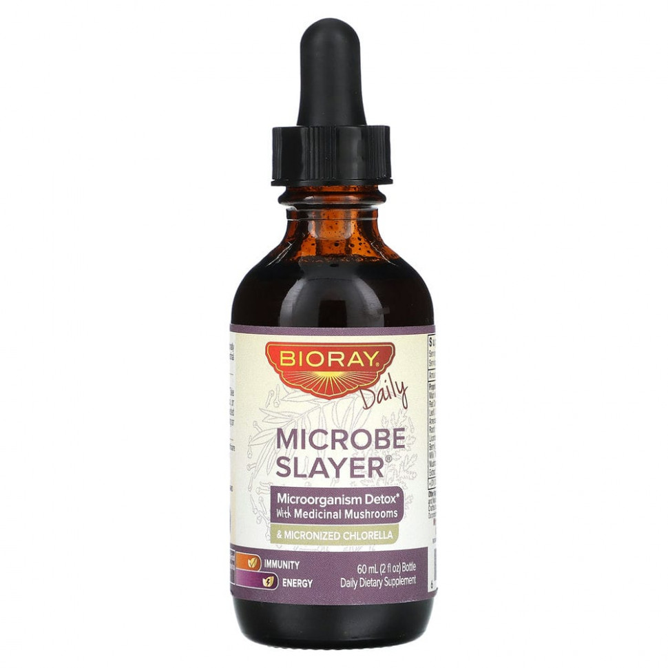 Bioray, Microbe Slayer, средство для очищения от микроорганизмов, без спирта, 60 мл (2 жидк. унции)