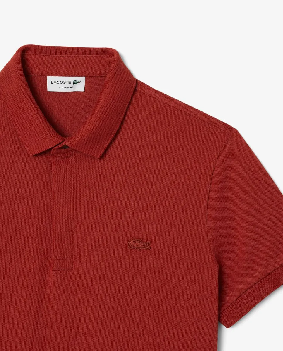 LACOSTE Regular Fit Paris Stretch Piqu  Polo Shirt Brown
