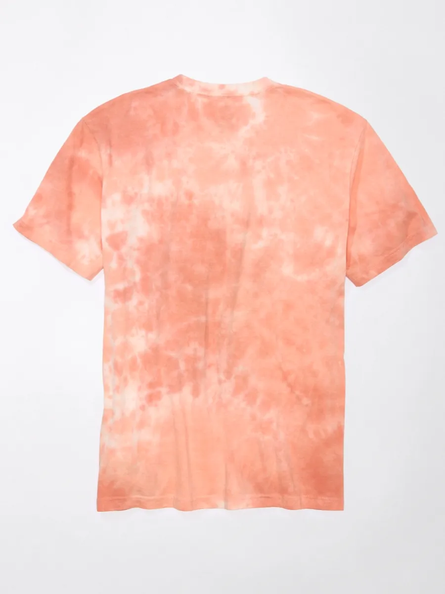 AMERICAN EAGLE MEN G HALLOWEEN RD PARTY SS SET IN TEE-  COLOR TIE DYE 800 ORANGE
