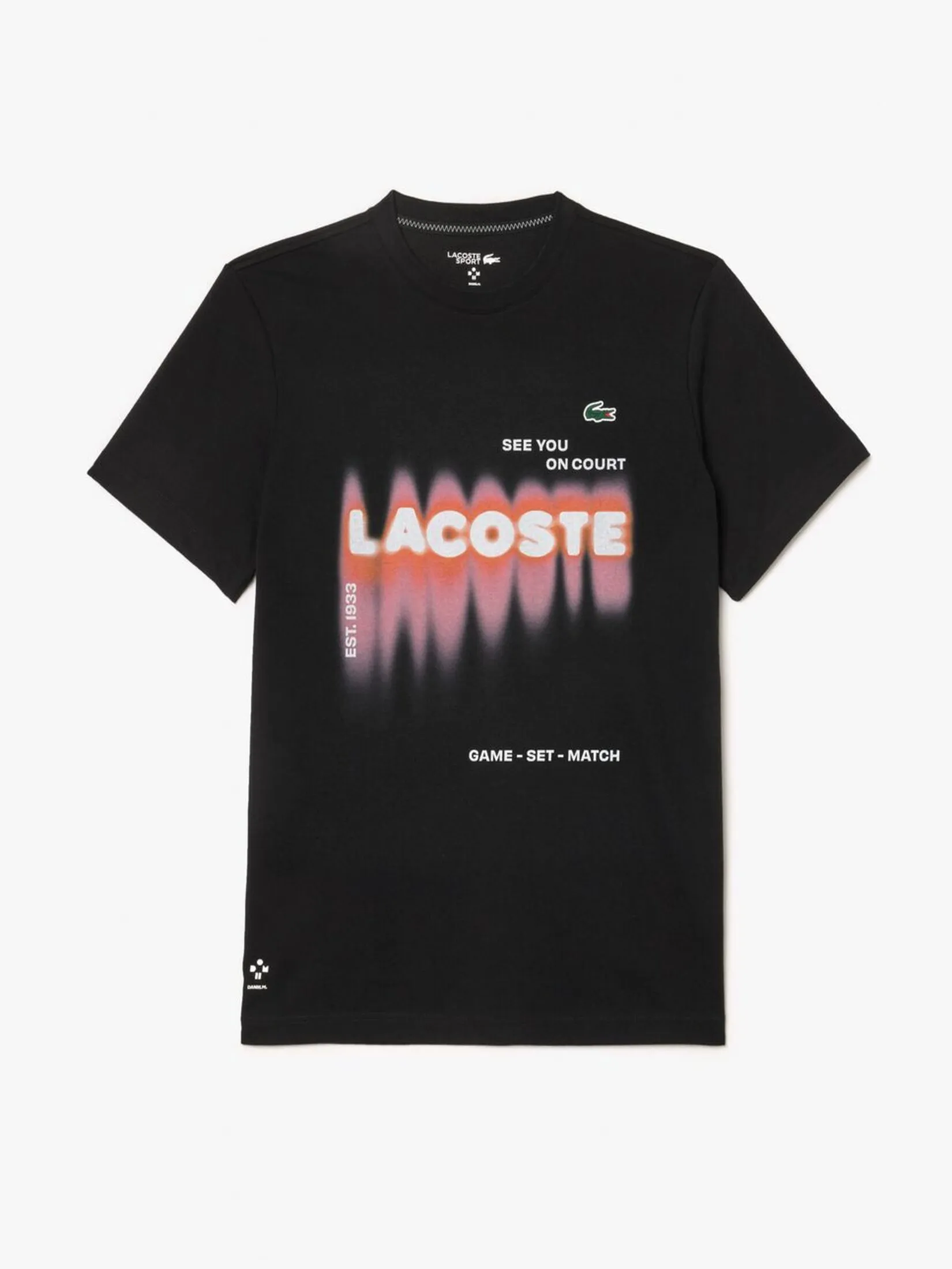 LACOSTE Lacoste Tennis x Daniil Medvedev T-shirt Black