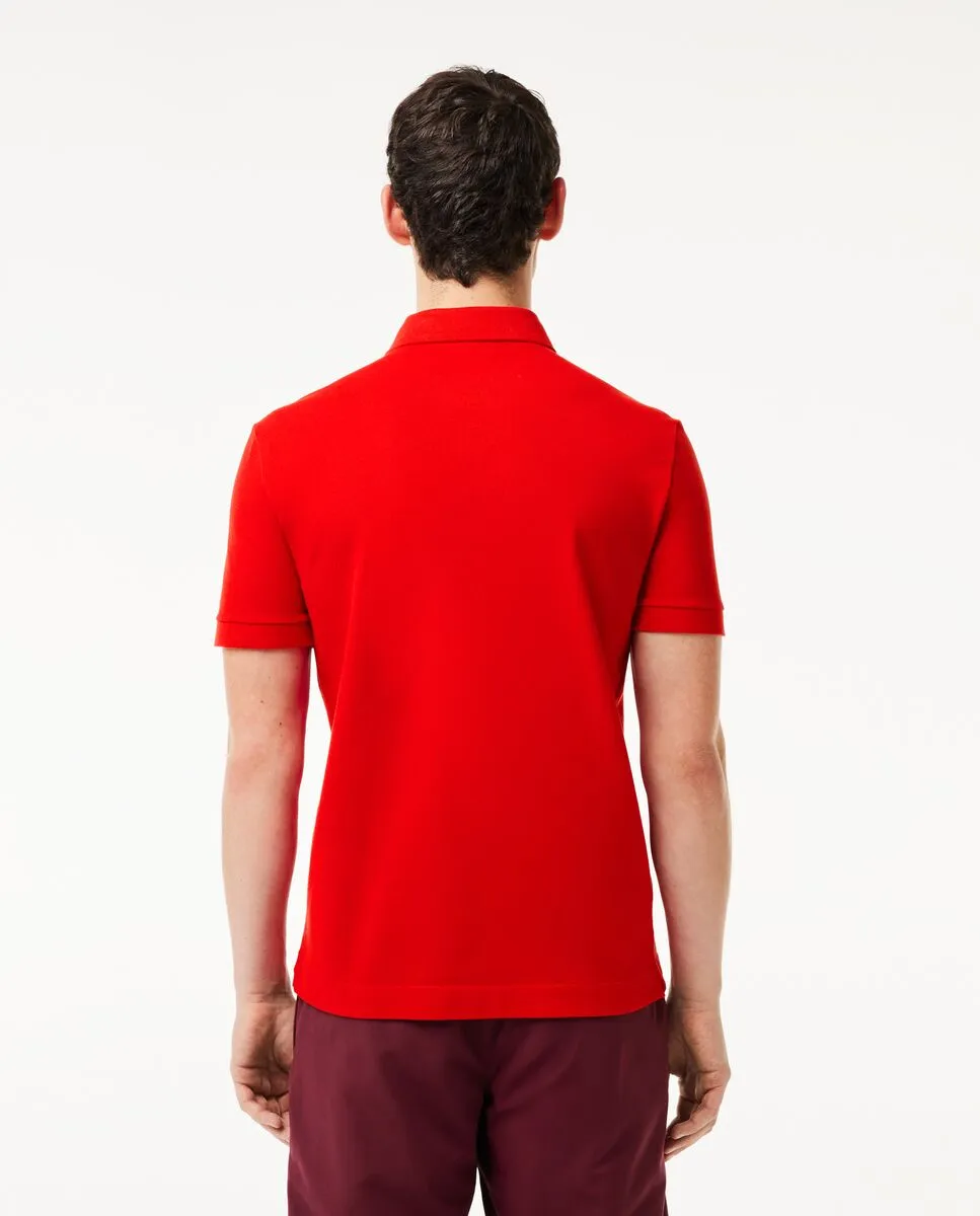 LACOSTE Red Smart Paris Polo Shirt Stretch Cotton