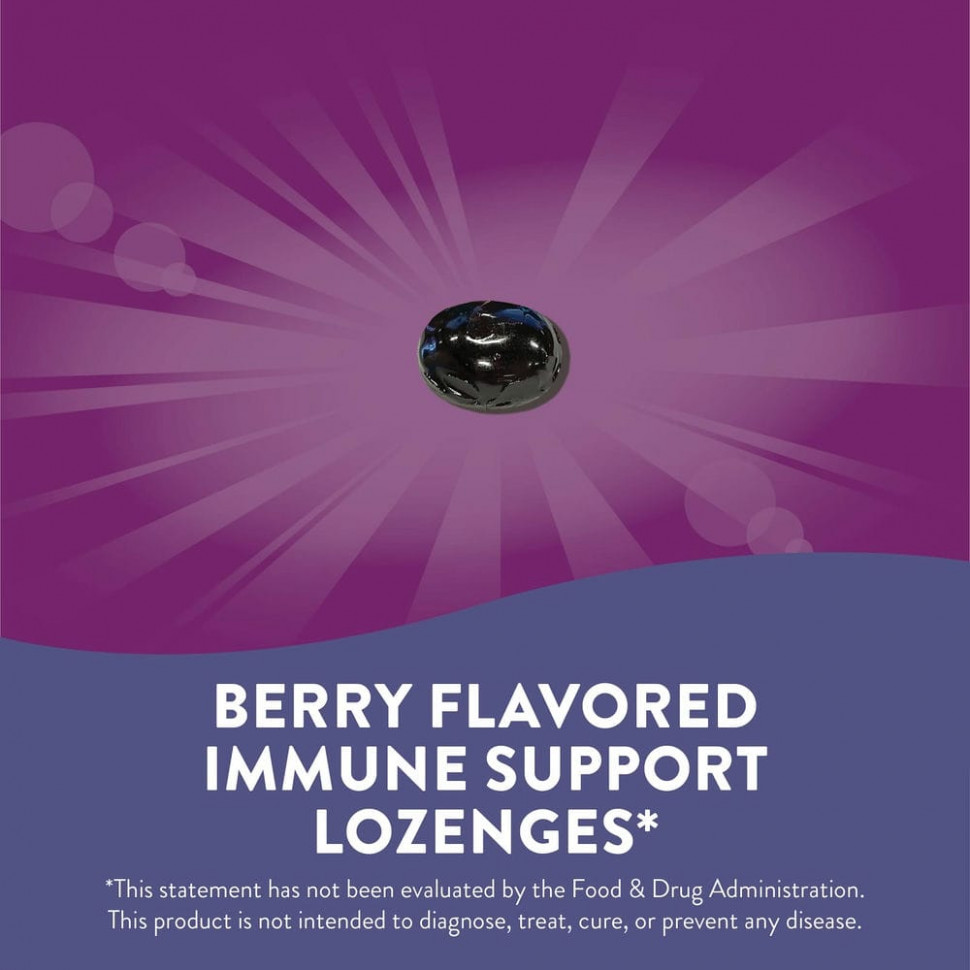 Nature's Way, леденцы со вкусом бузины, с цинком и витамином C, 24 леденца