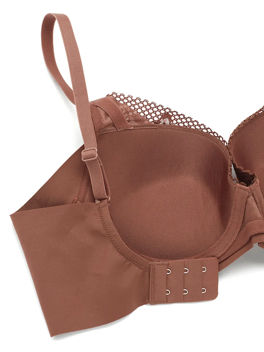 SABINA Wire Bra Seamless Fit Perfect Bra Collection - Dark brick Skin