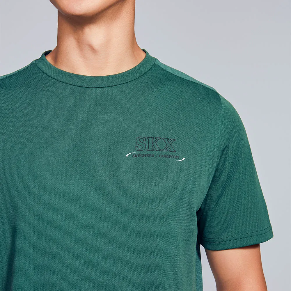 SKECHERS Performance Short Sleeve Tee Men Training T-Shirt Green - SK108AP806EFTH